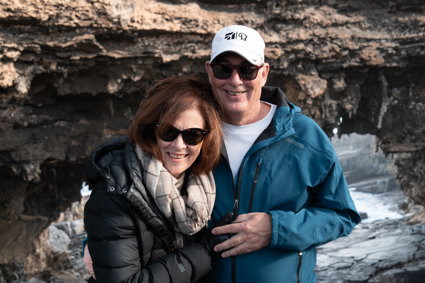 Joy and Peter at Admirals Arch.