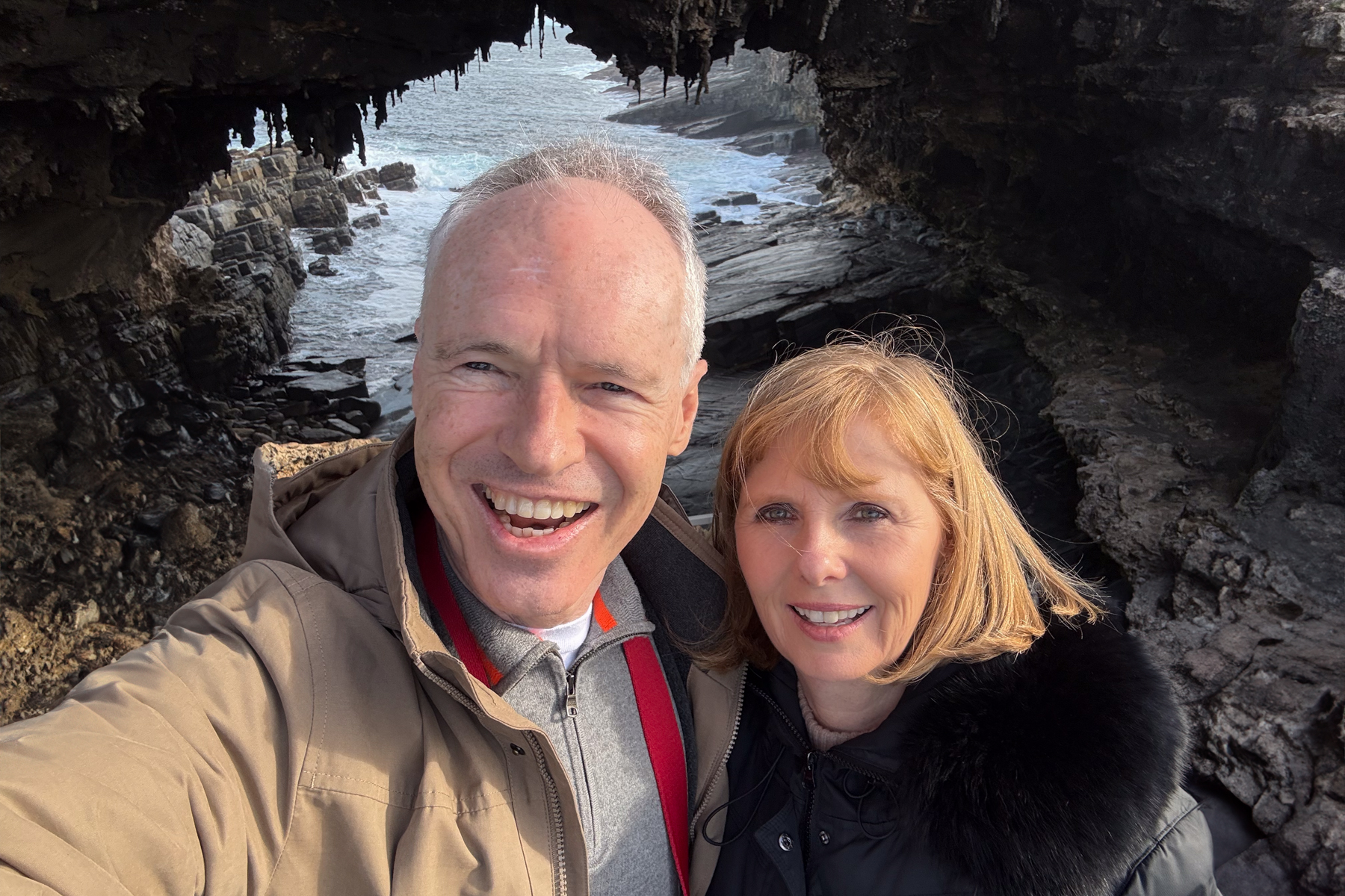Keith and Andrea at Admirals Arch.