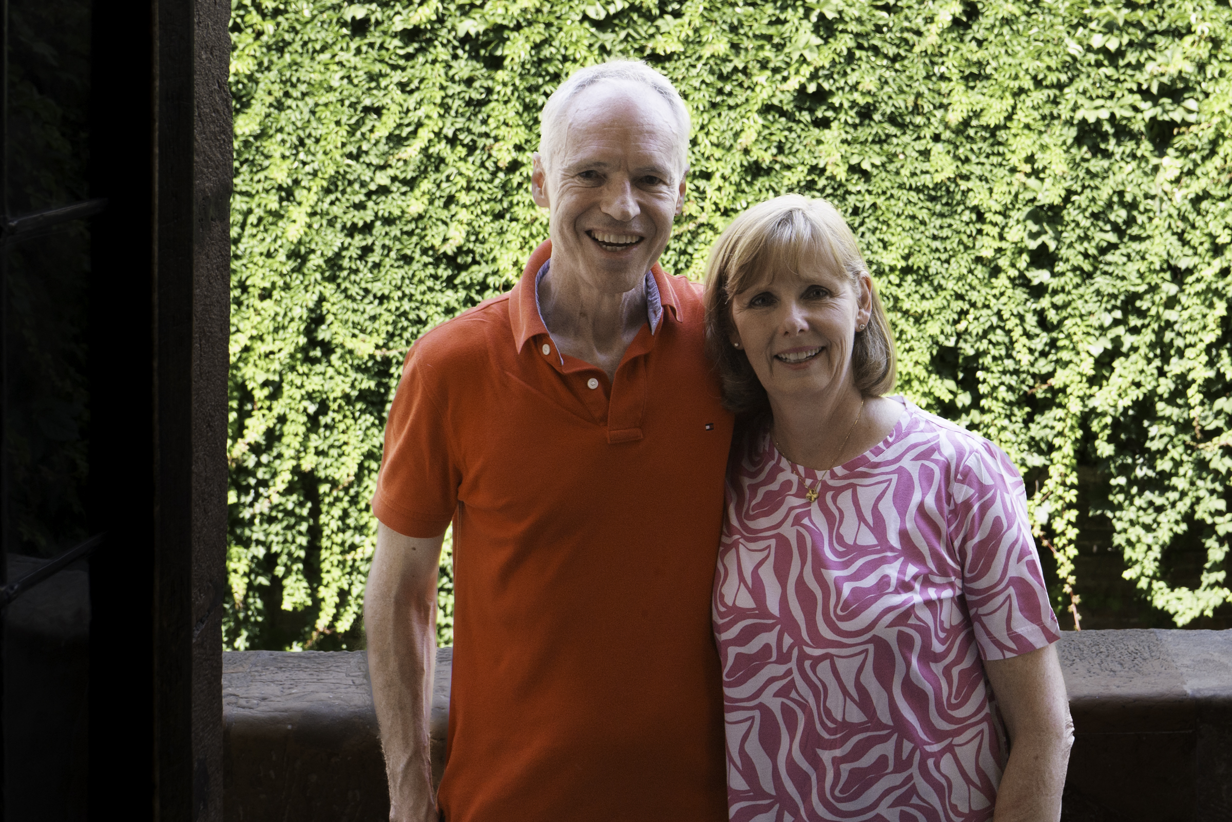 Keith and Andrea, on Juliet's balcony.