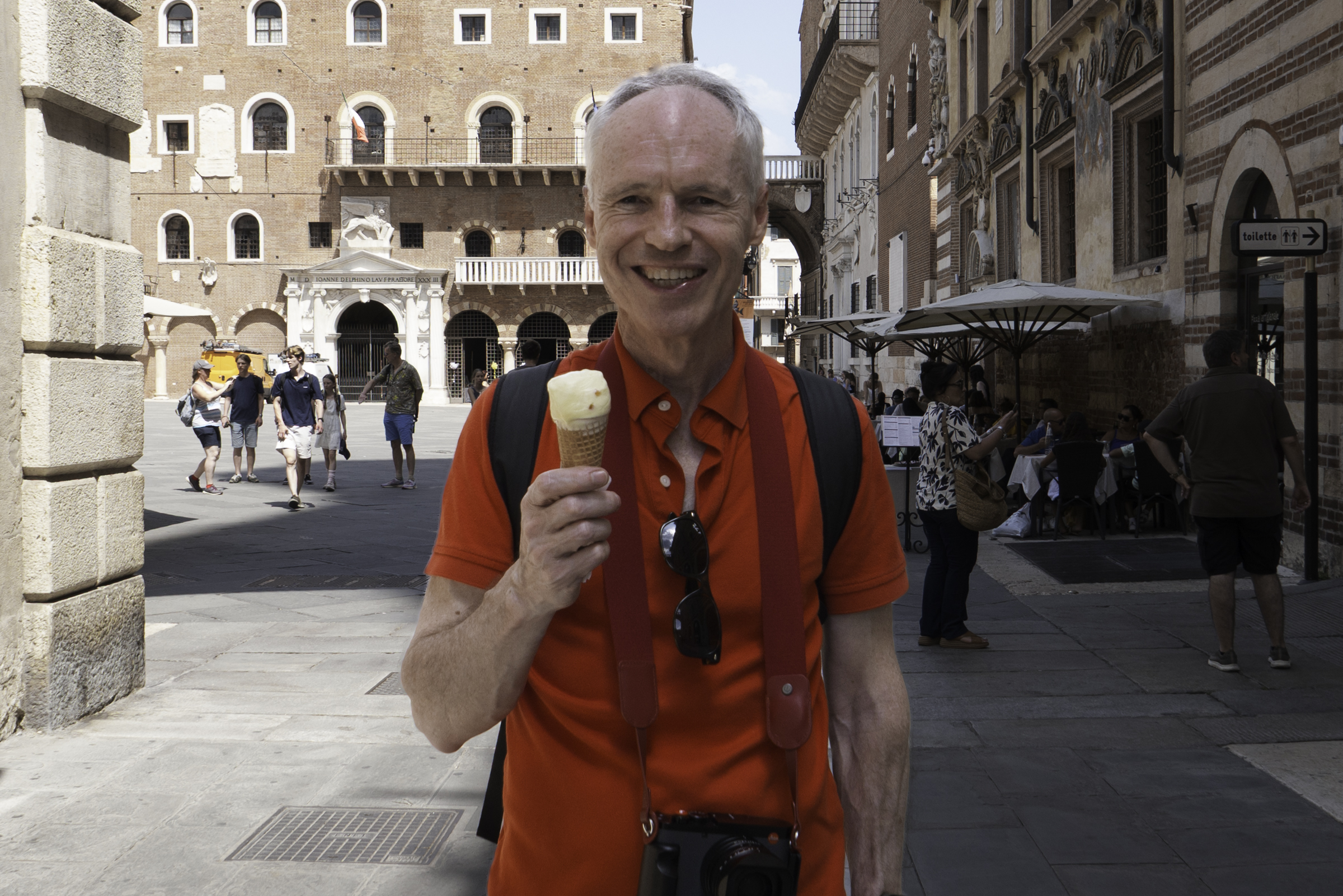 Keith, enjoying a gelato.