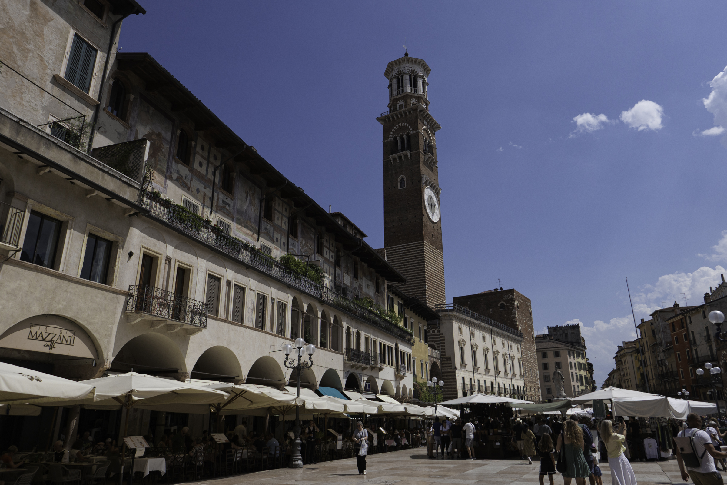Torre dei Lamberti, viewed from Piazza delle Erbe.
