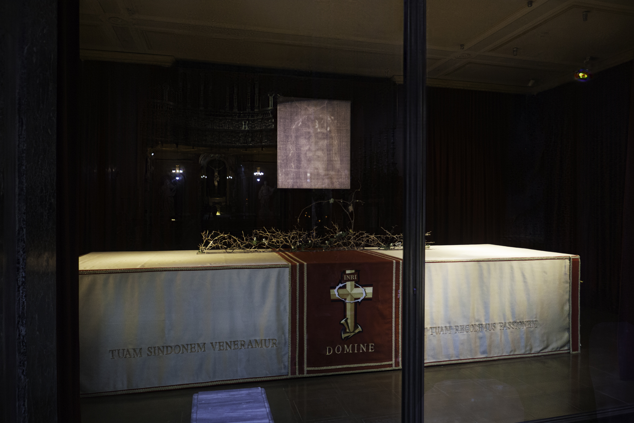 Shroud of Turin display (behind bullet-proof glass).