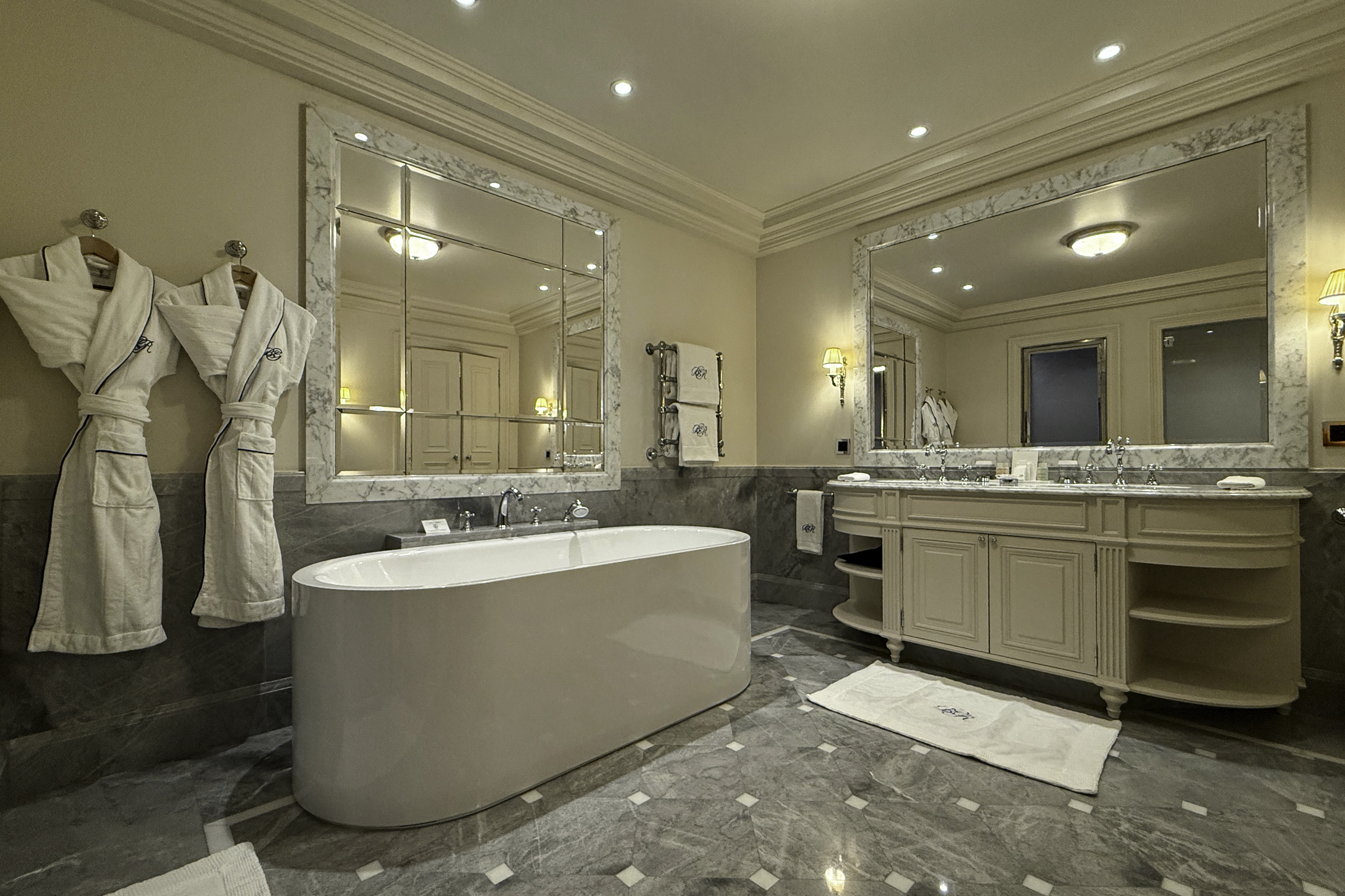 Our room at the Beau-Rivage Hotel.