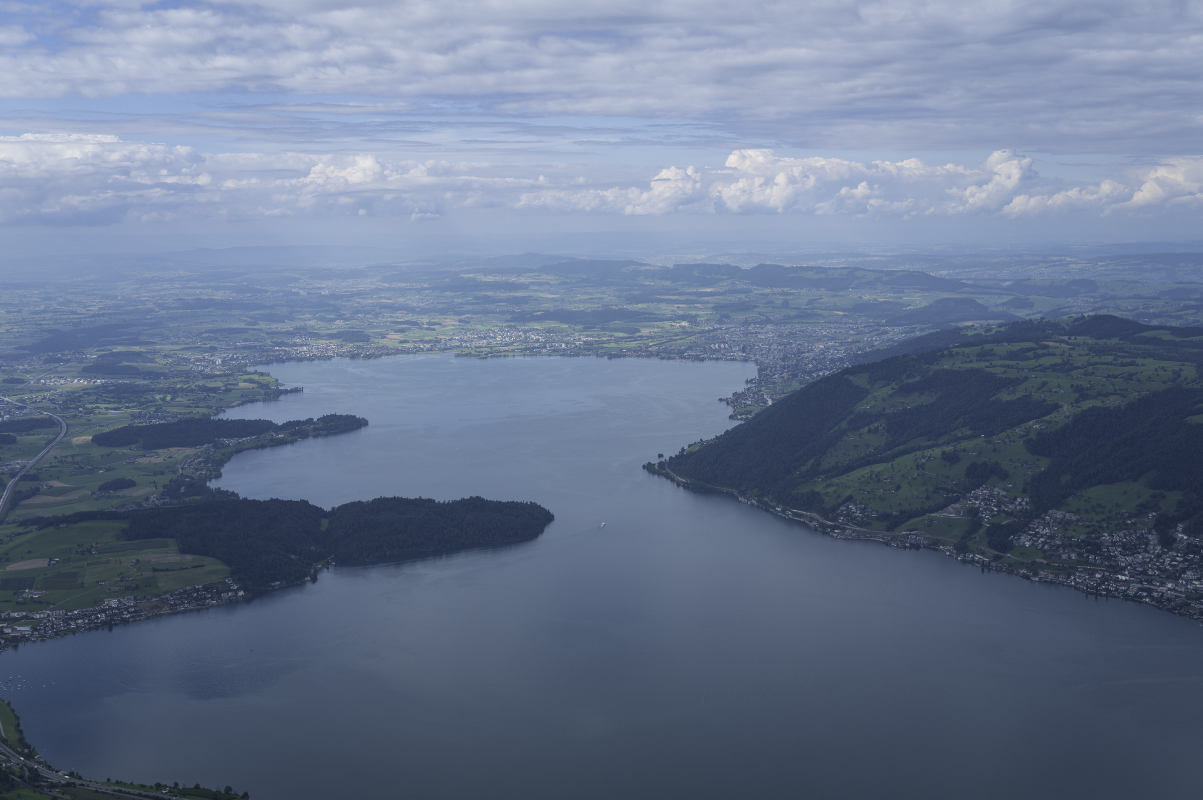 View from Mount Rigi to Lake Zug.