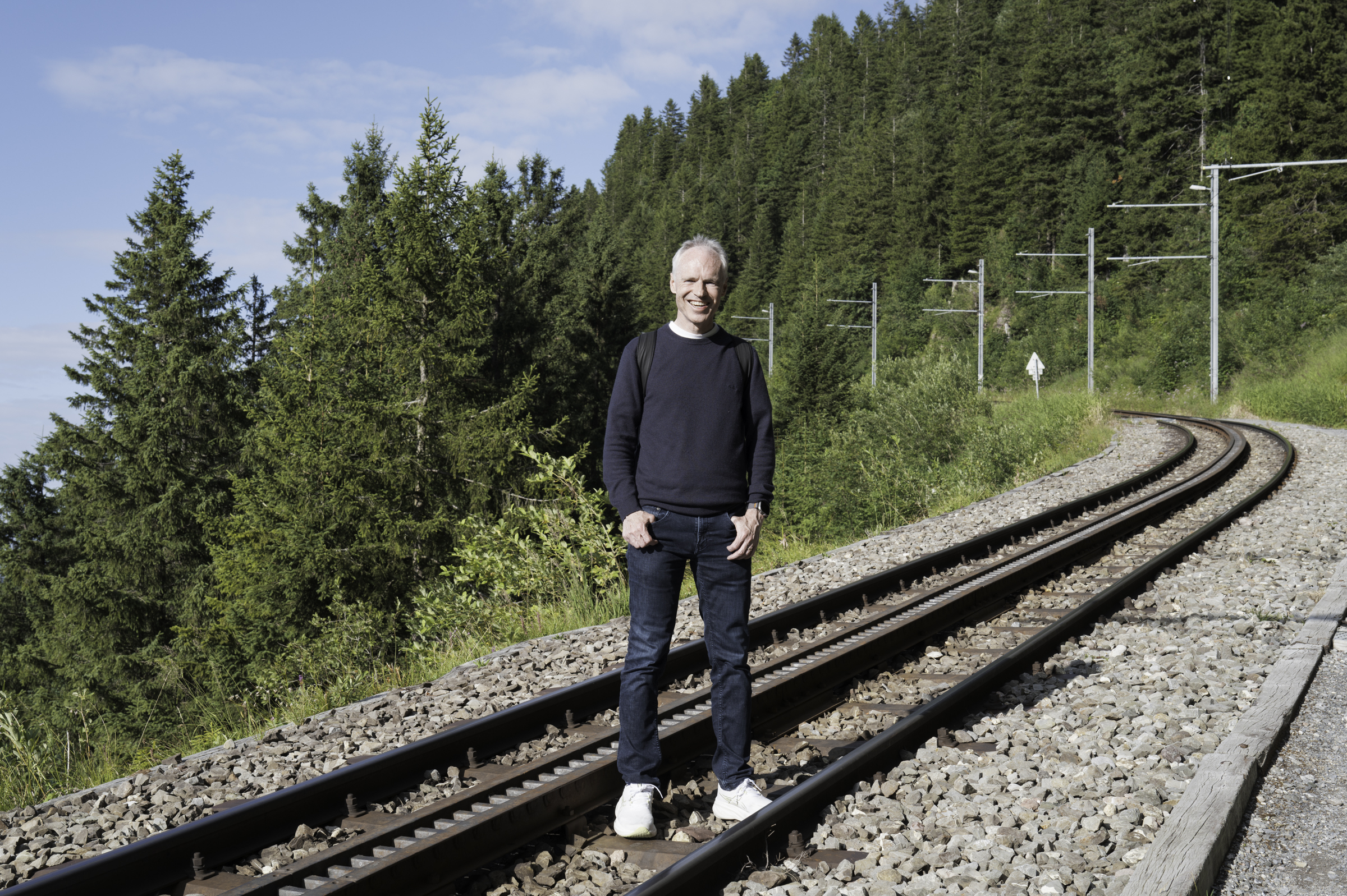 Keith, on the way down Mount Rigi.