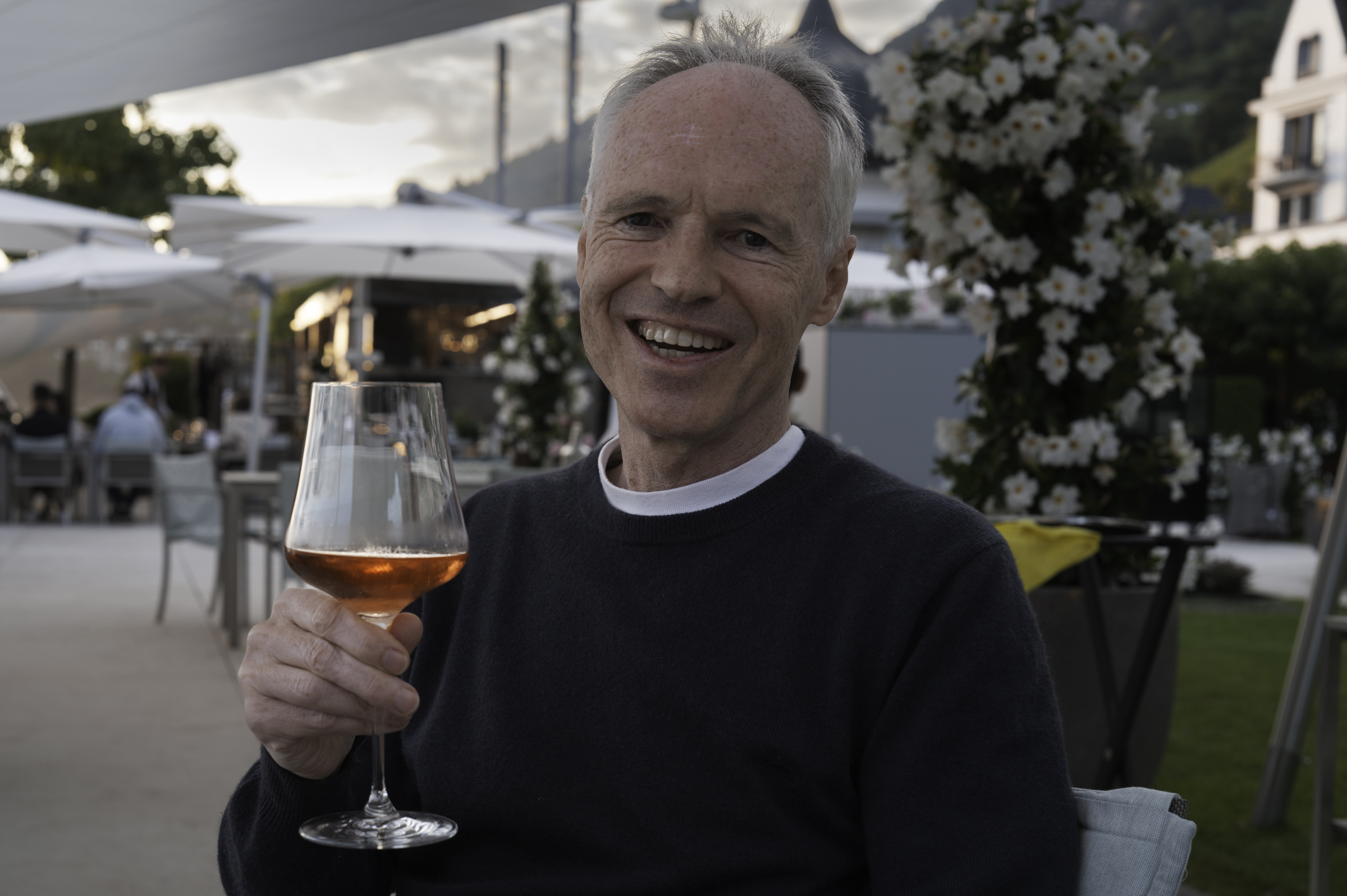 Keith, enjoying a well-deserved pre-dinner drink.