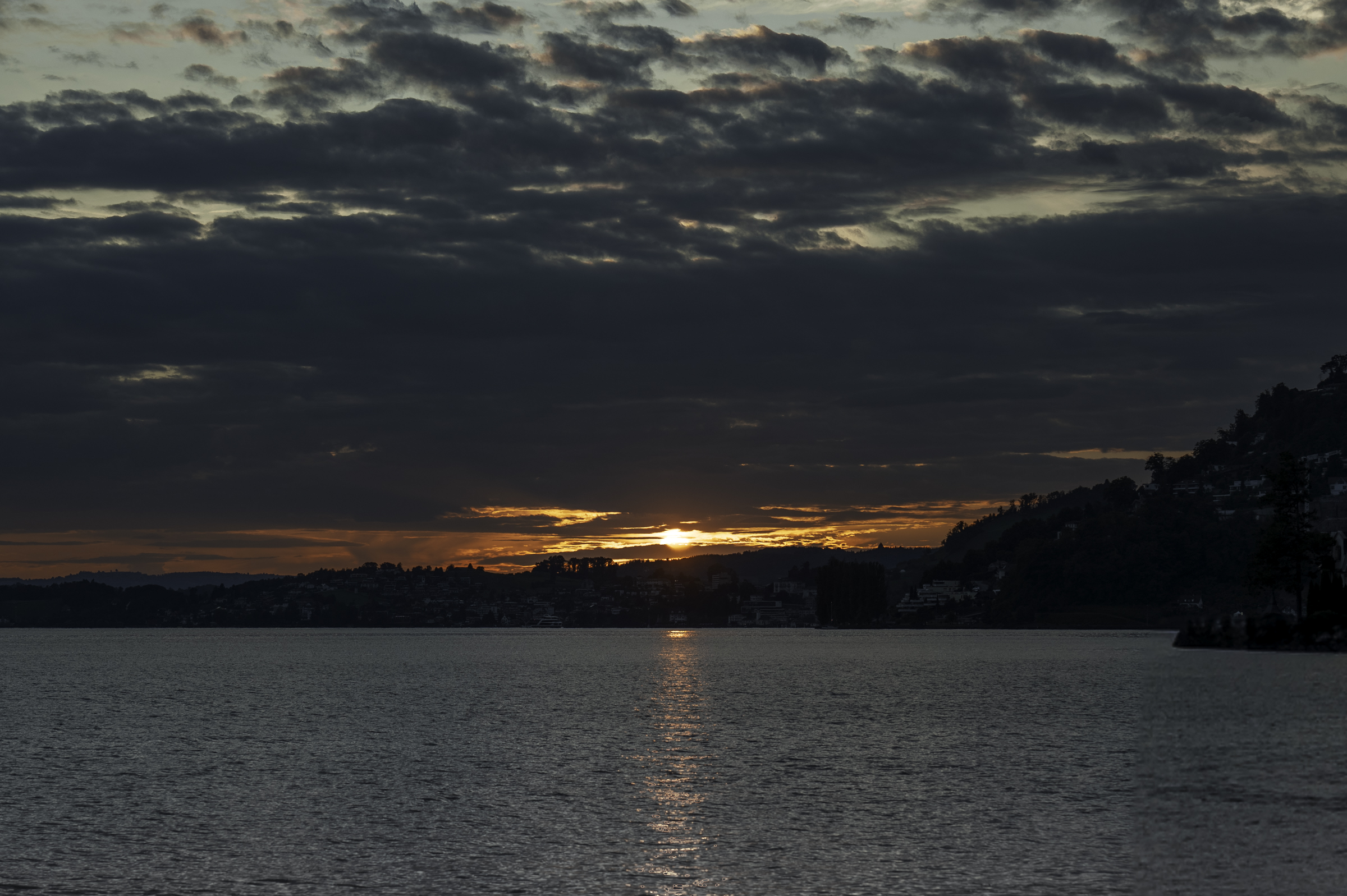 Sunset over Lake Lucerne.