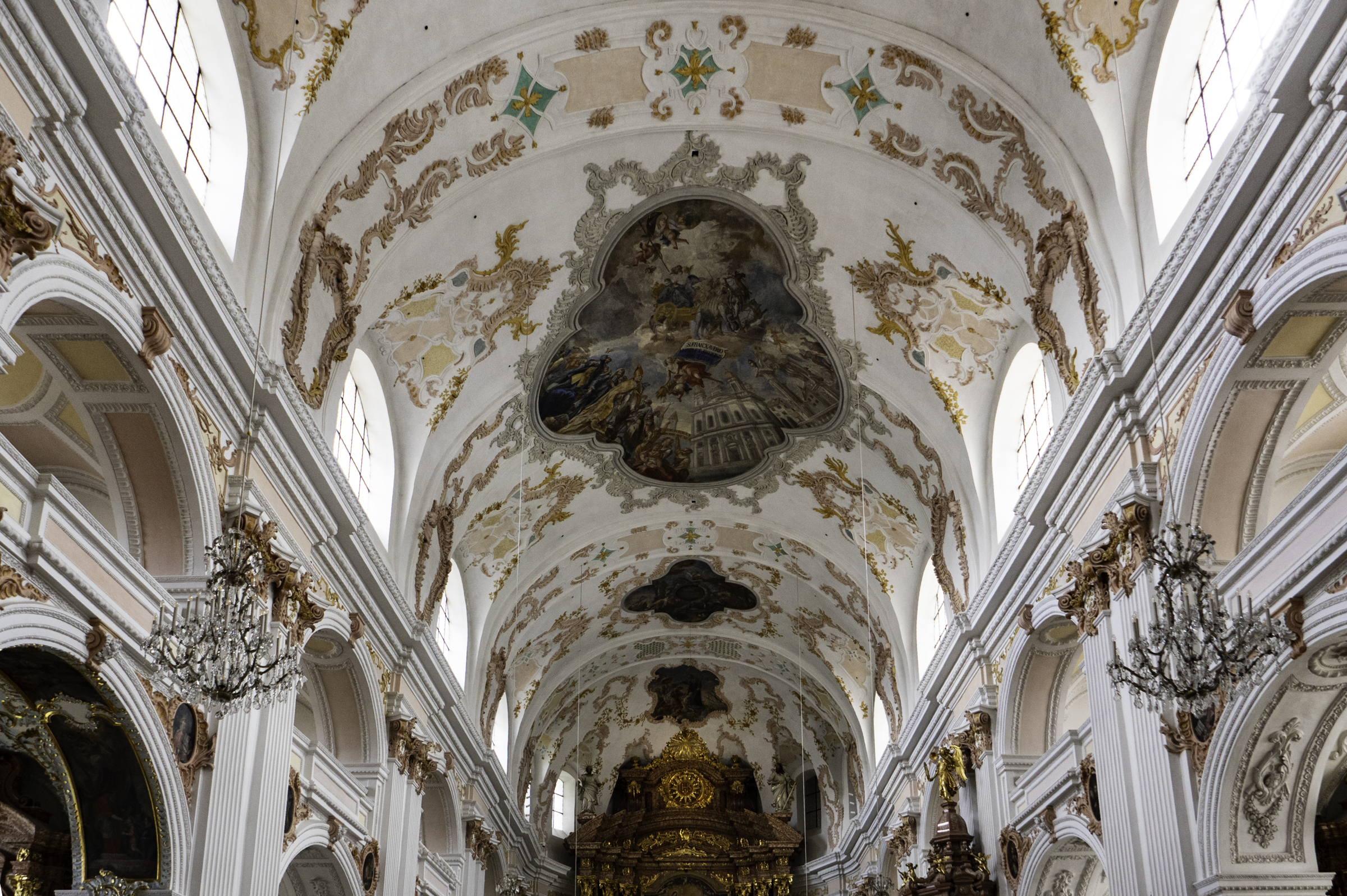 Inside the Jesuit Church.