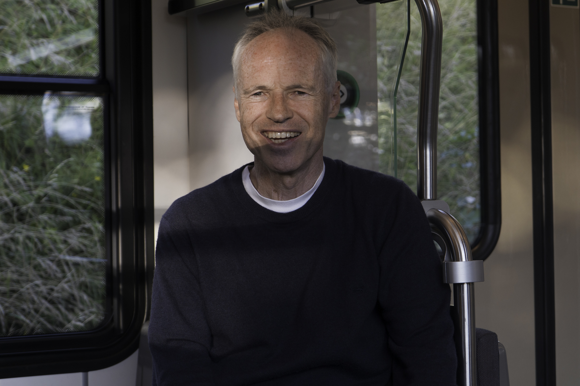 Keith, on the train back down.