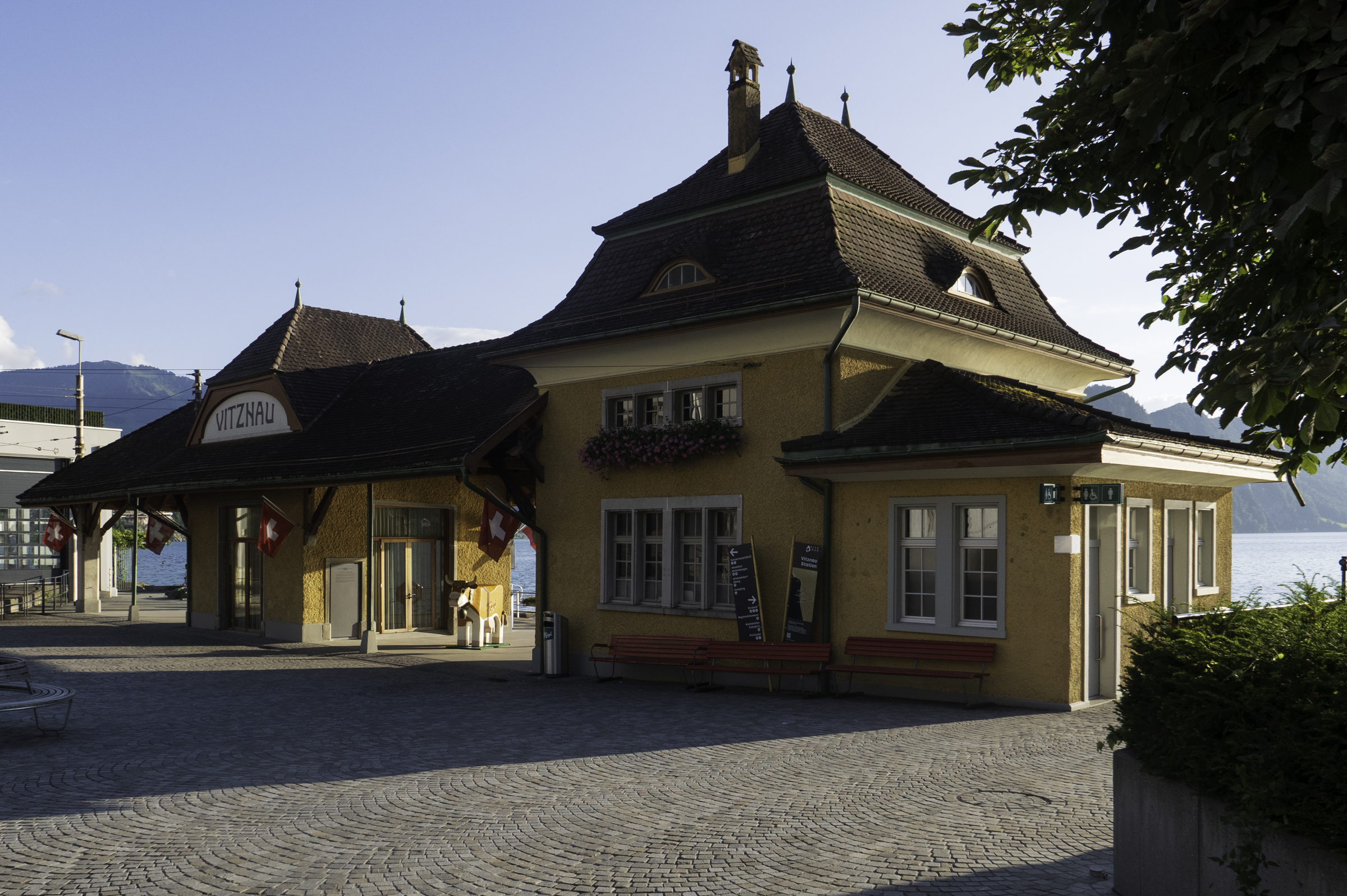Vitznau ferry station.