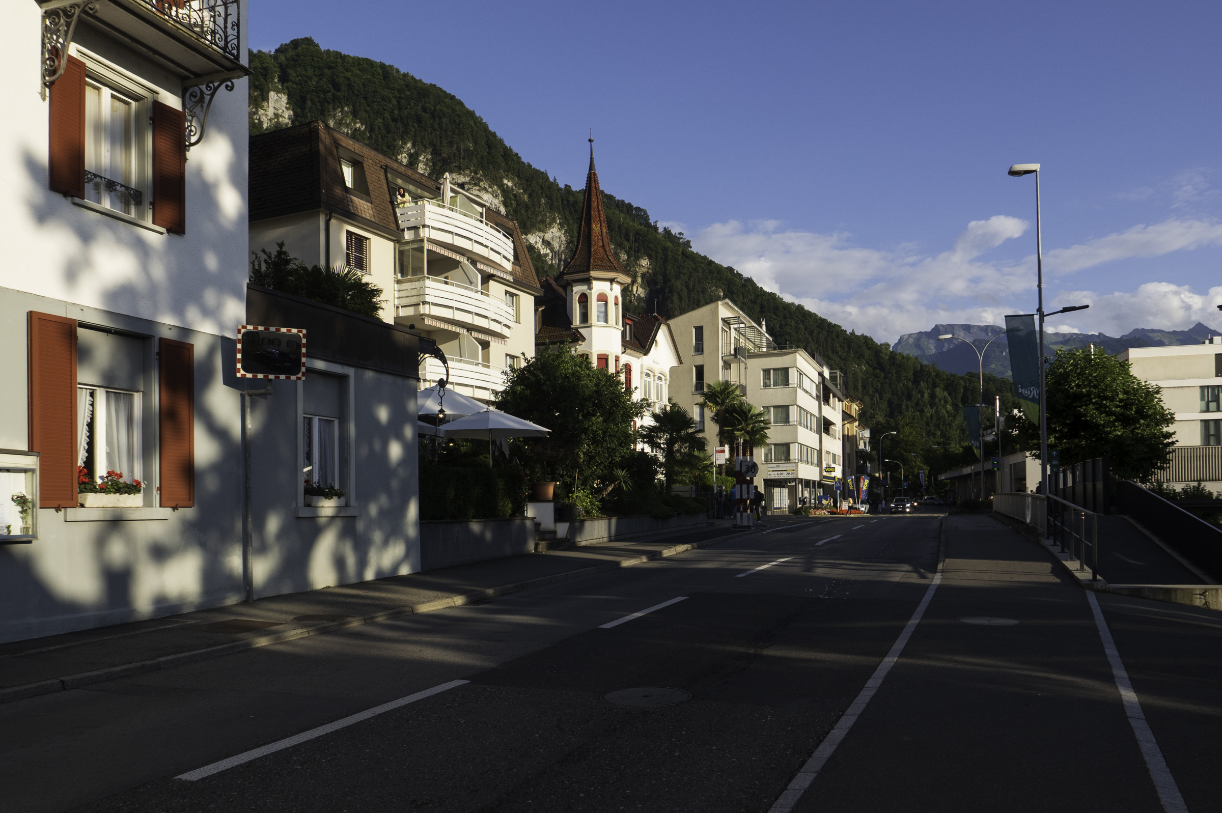 The main street of Vitznau.