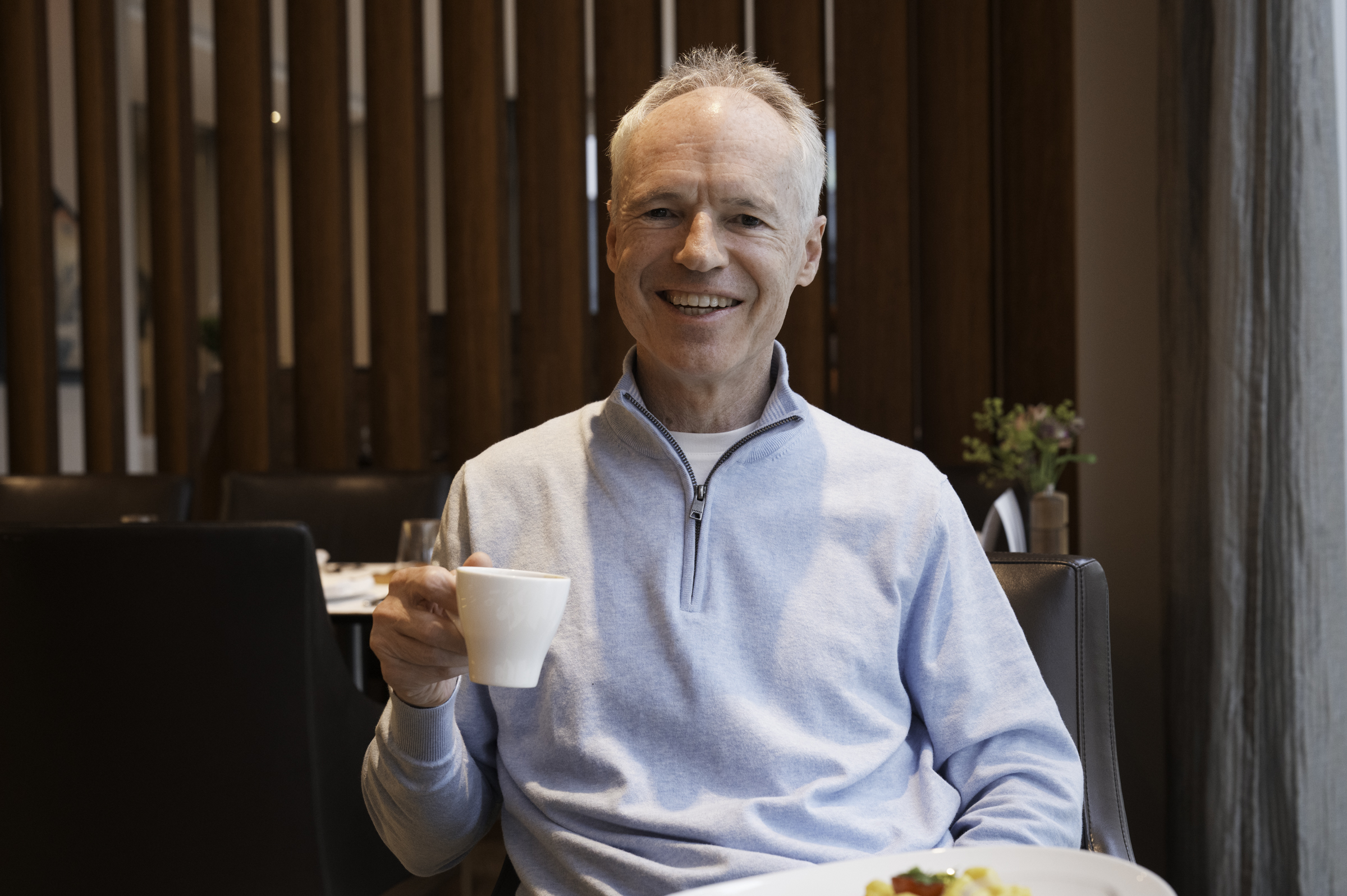 Keith, at breakfast.