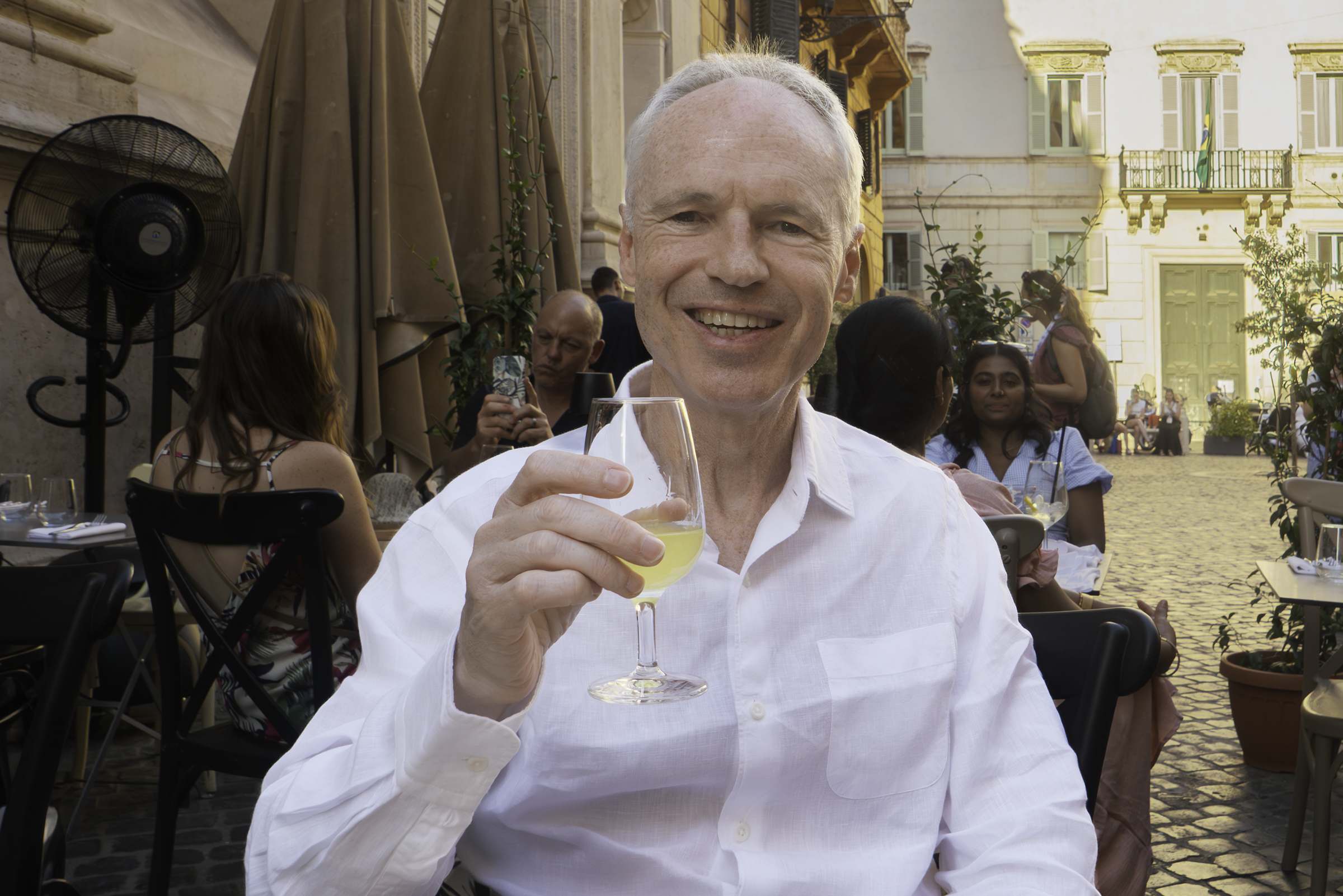 Keith, enjoying a limoncello after dinner.