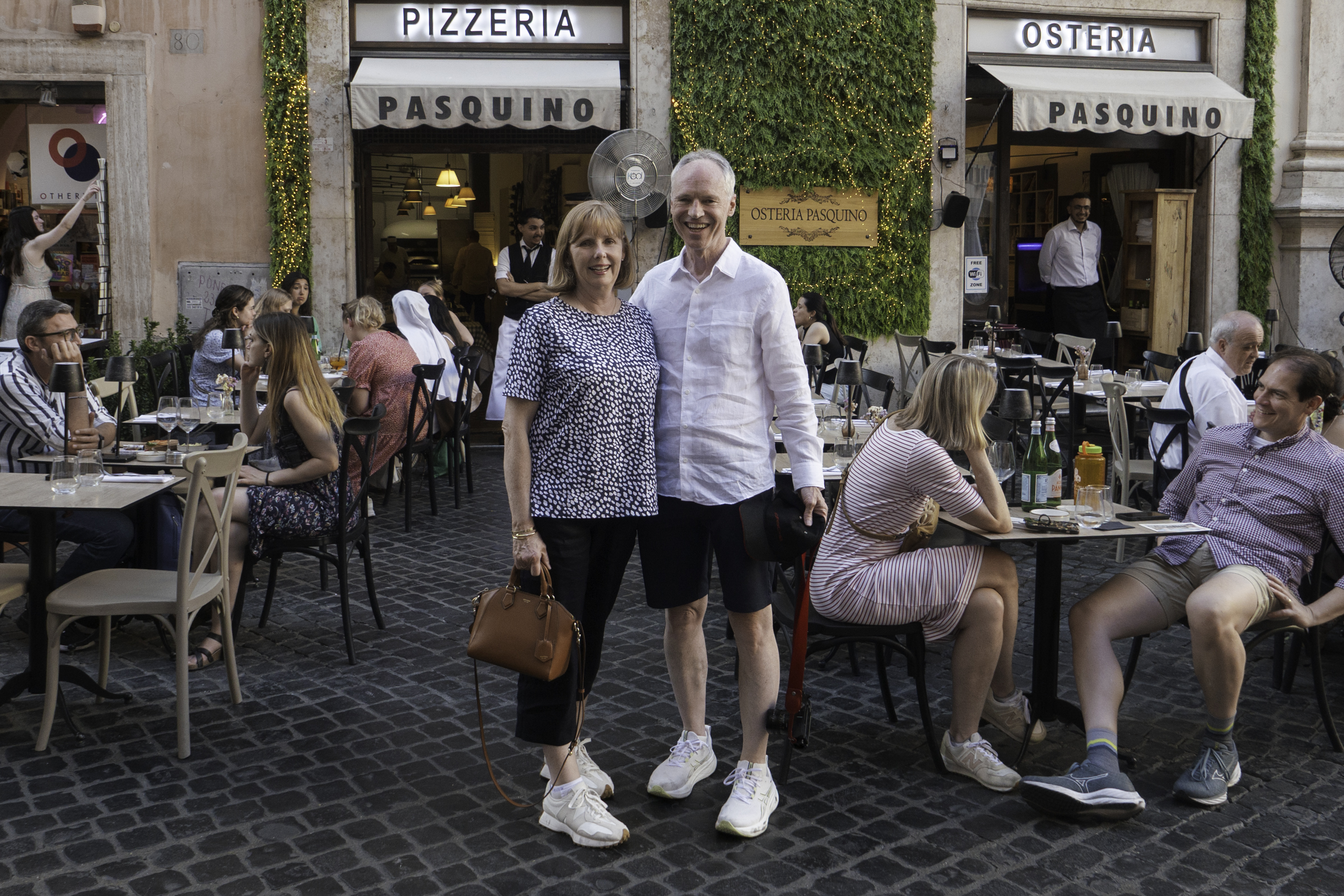Andrea and Keith, at Osteria Pasquino.