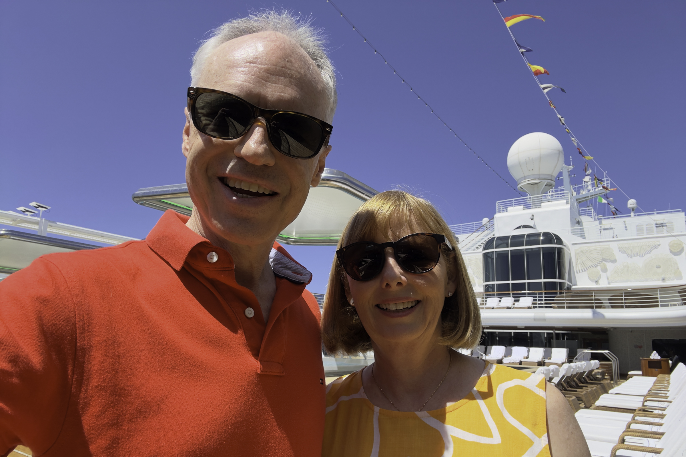 Keith and Andrea, on the pool deck.