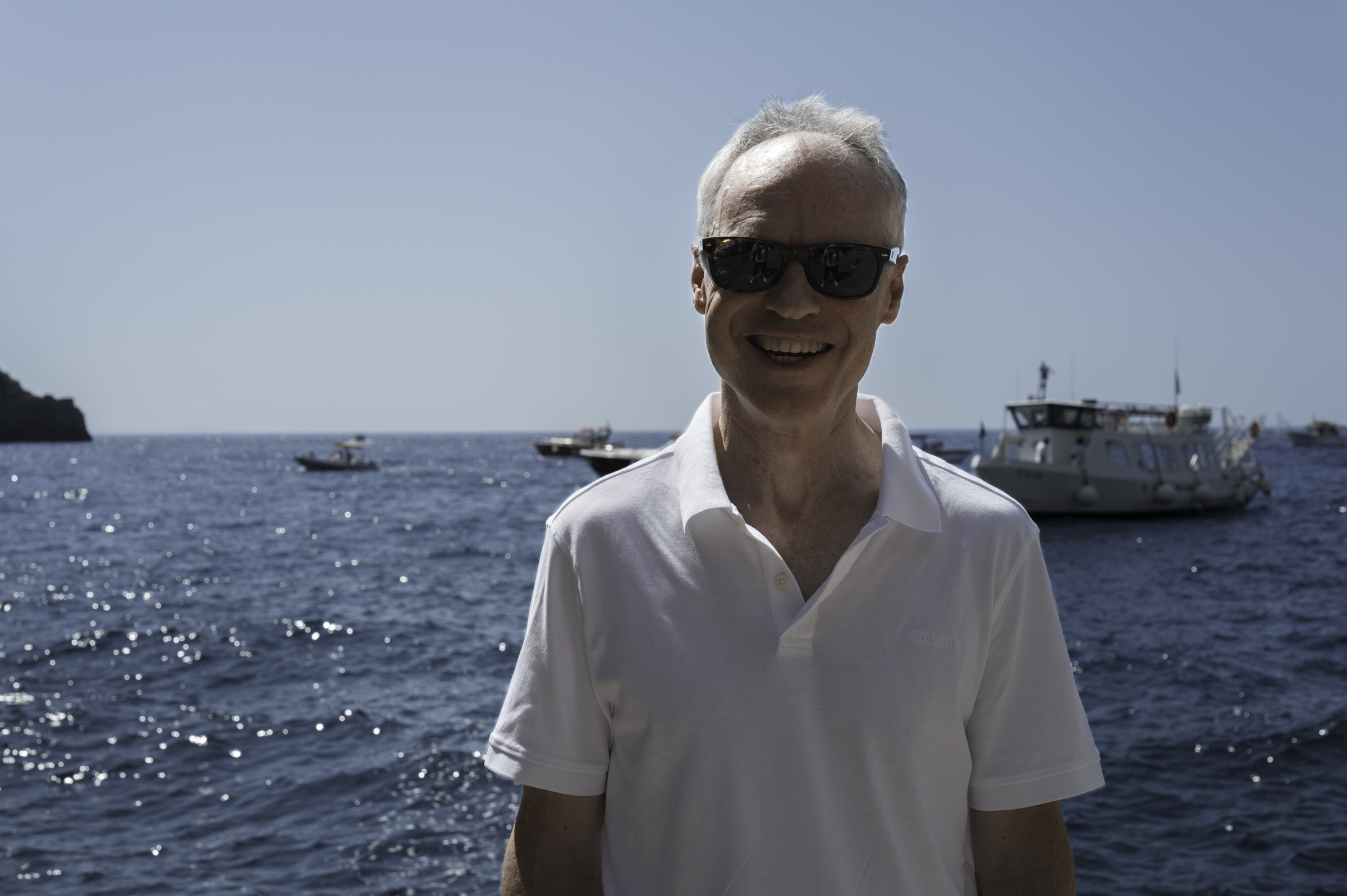 Keith, outside Grotta dello Smeraldo.