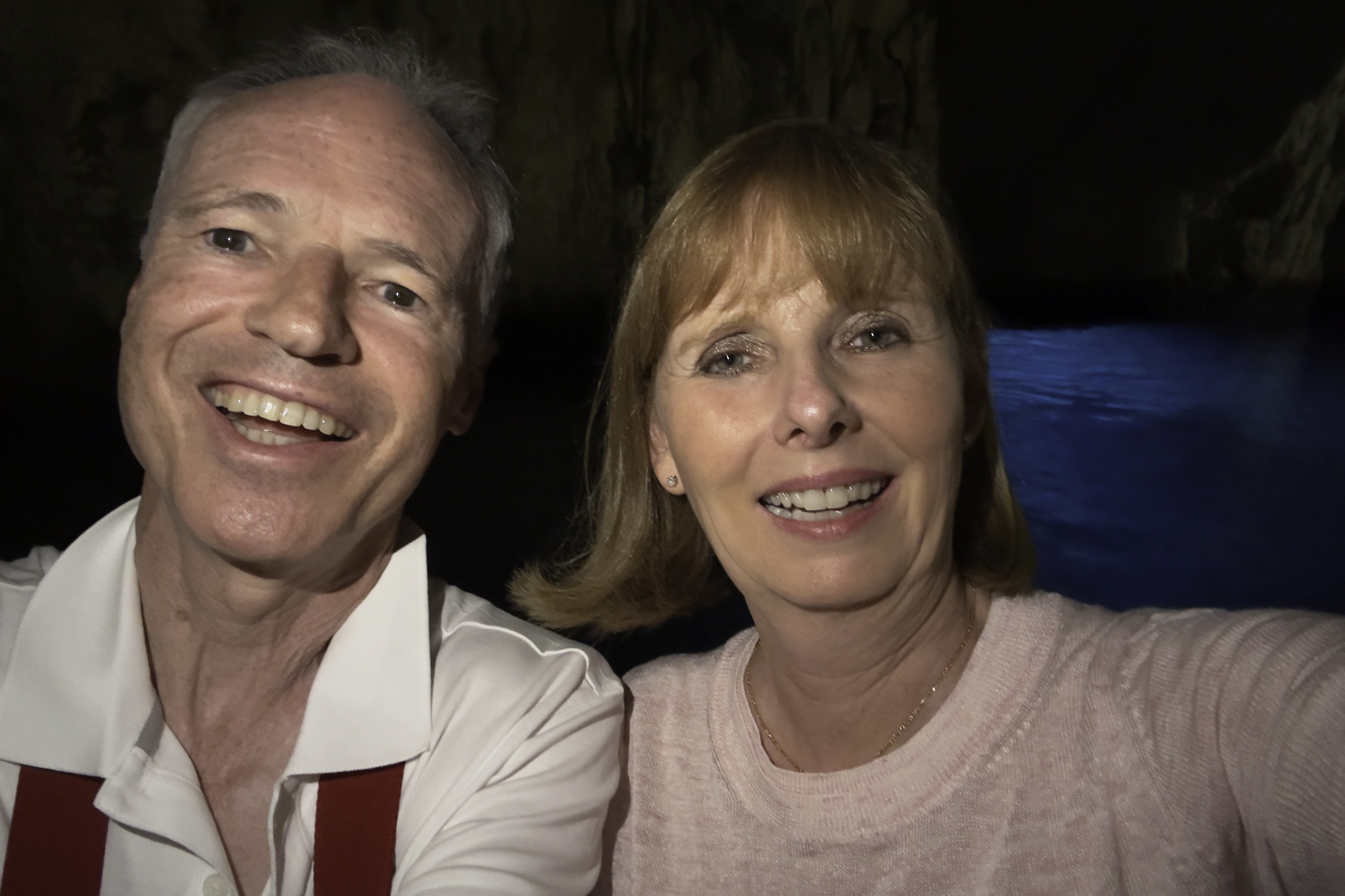 Andrea and Keith, inside Grotta dello Smeraldo.