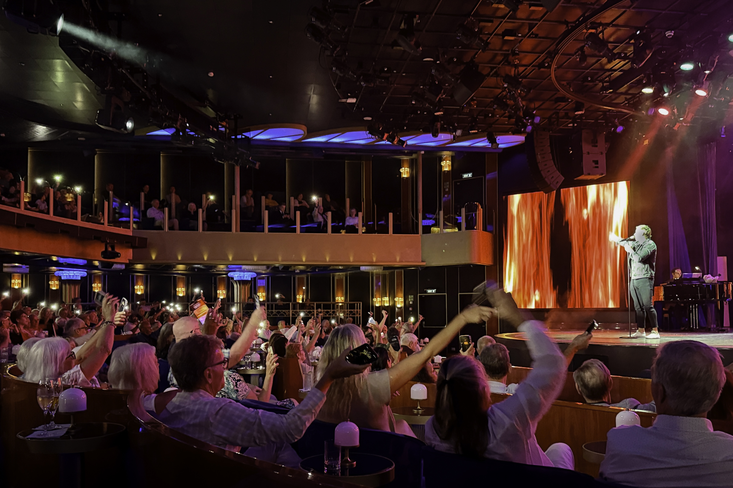 Stephen Barry on stage in the Constellation Theatre.