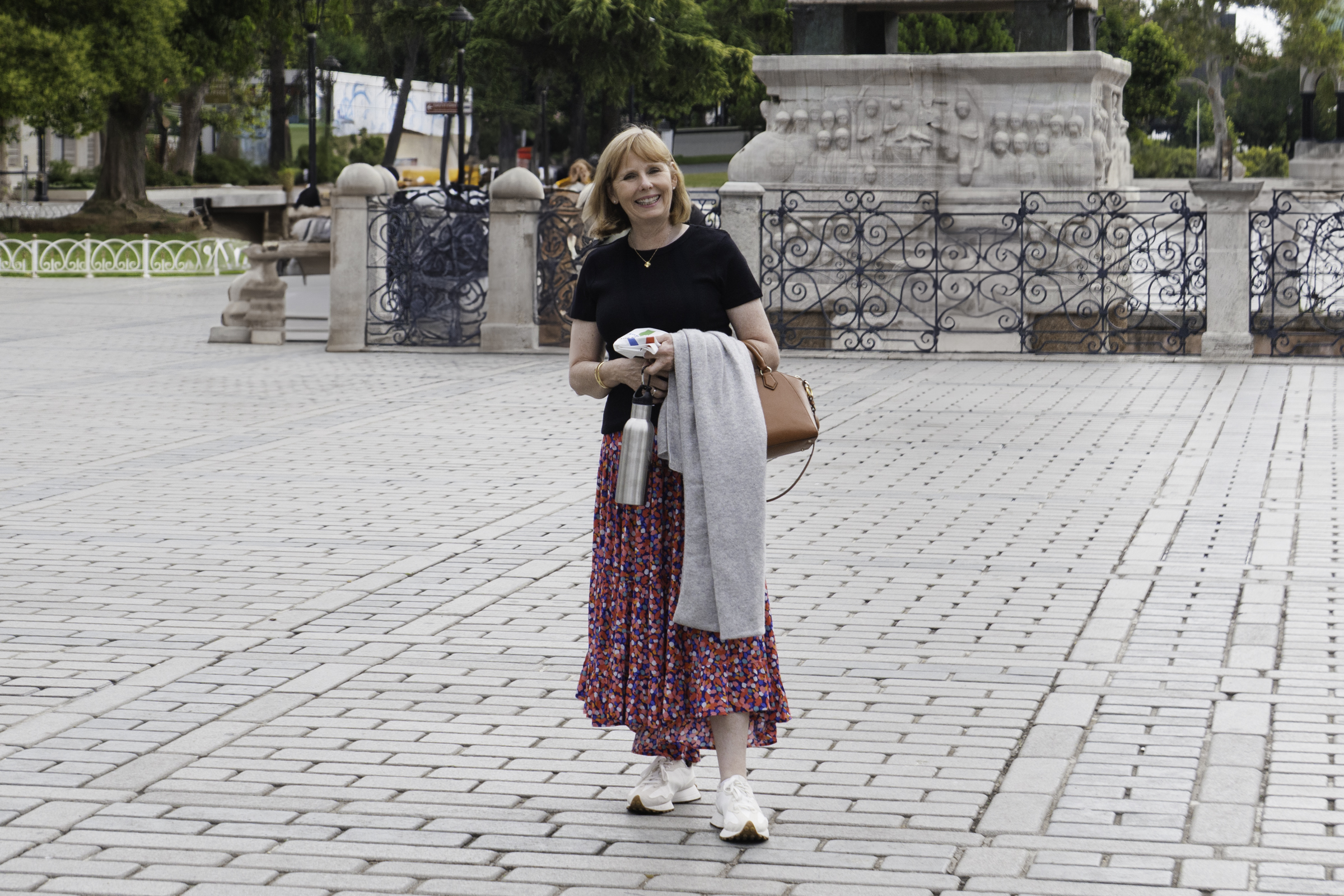 Andrea, at the site of the Istanbul Hippodrome.