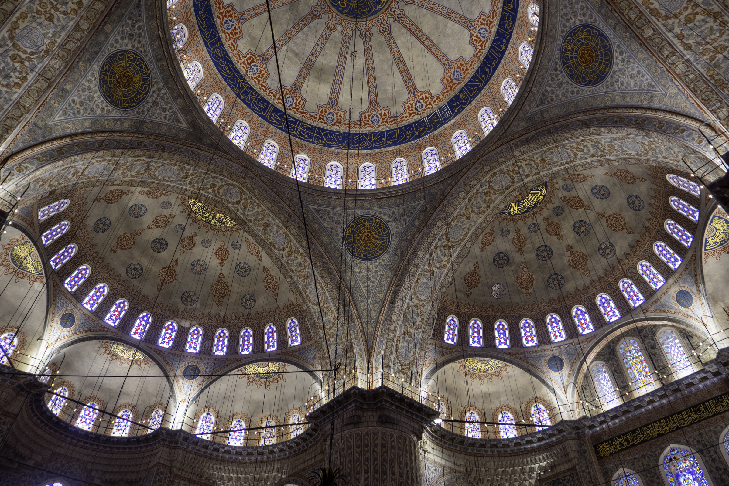 Inside the Blue Mosque.