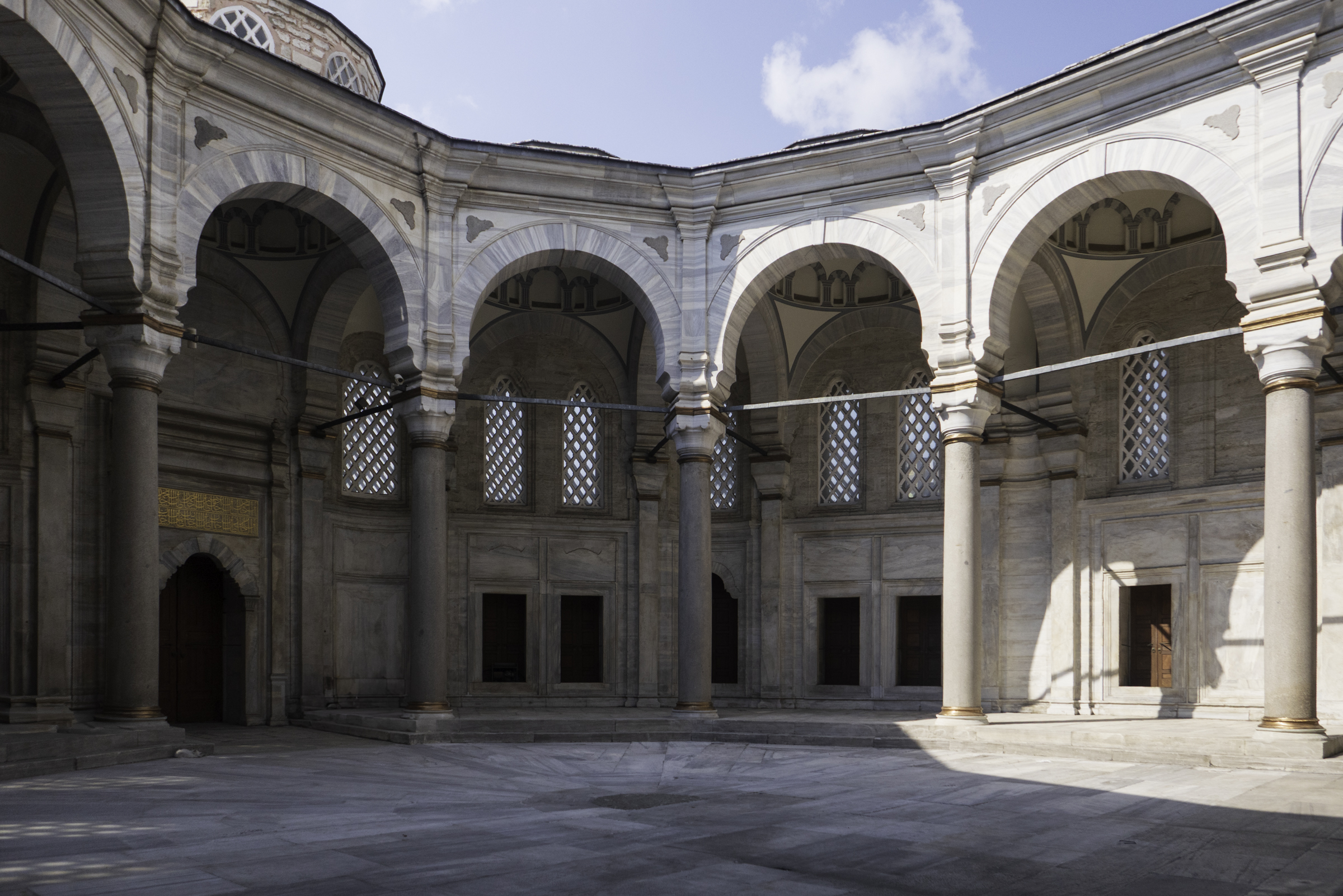 Inner courtyard of the Beyazit Mosque.