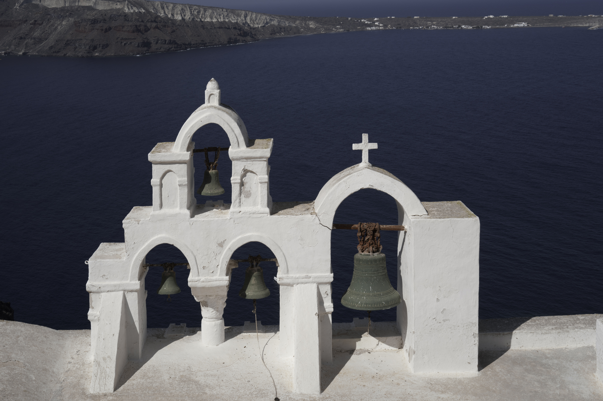 Church bells in Oia.