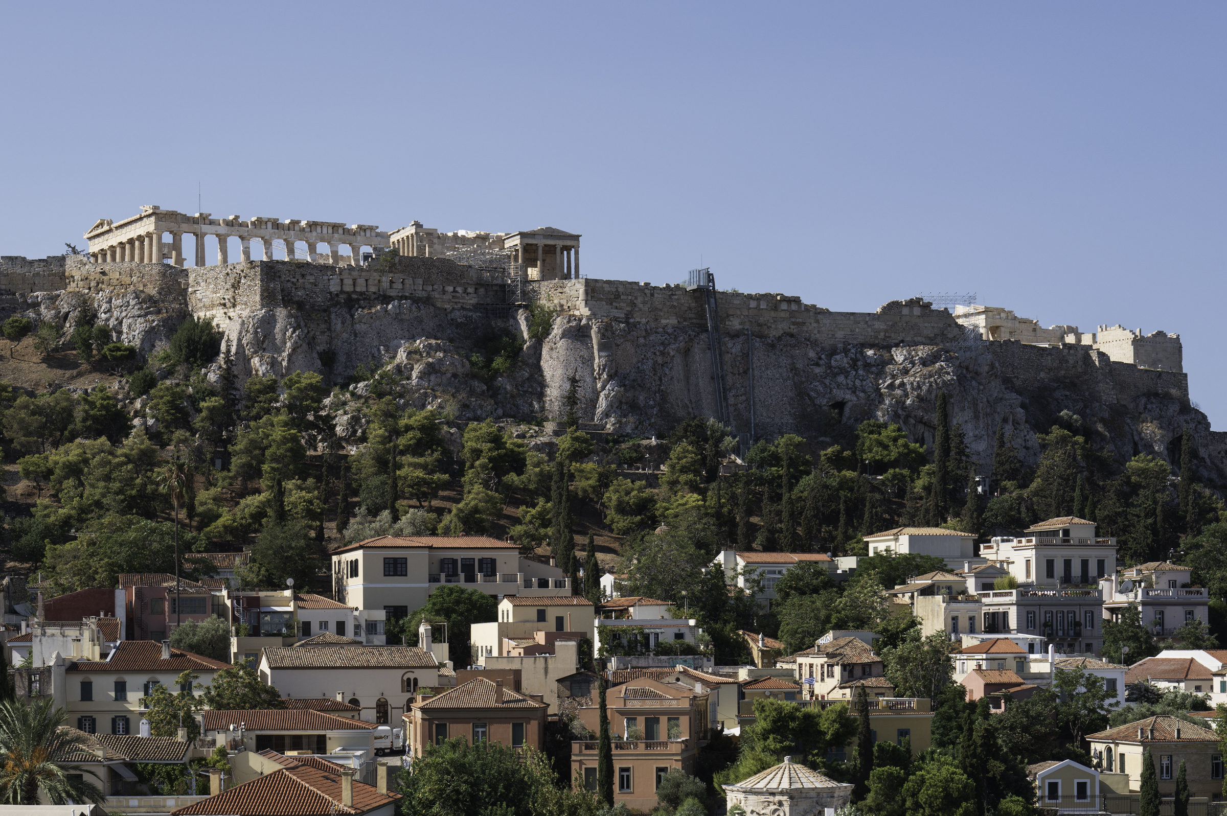 The view from the rooftop restaurant at the Dolli Hotel.
