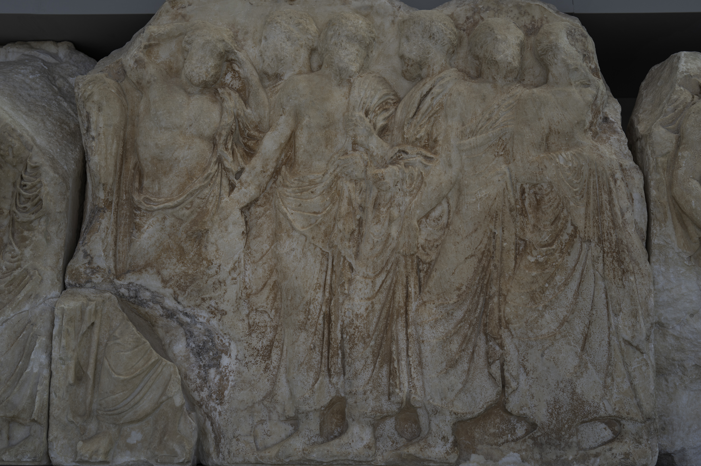 Marble frieze from the Parthenon.