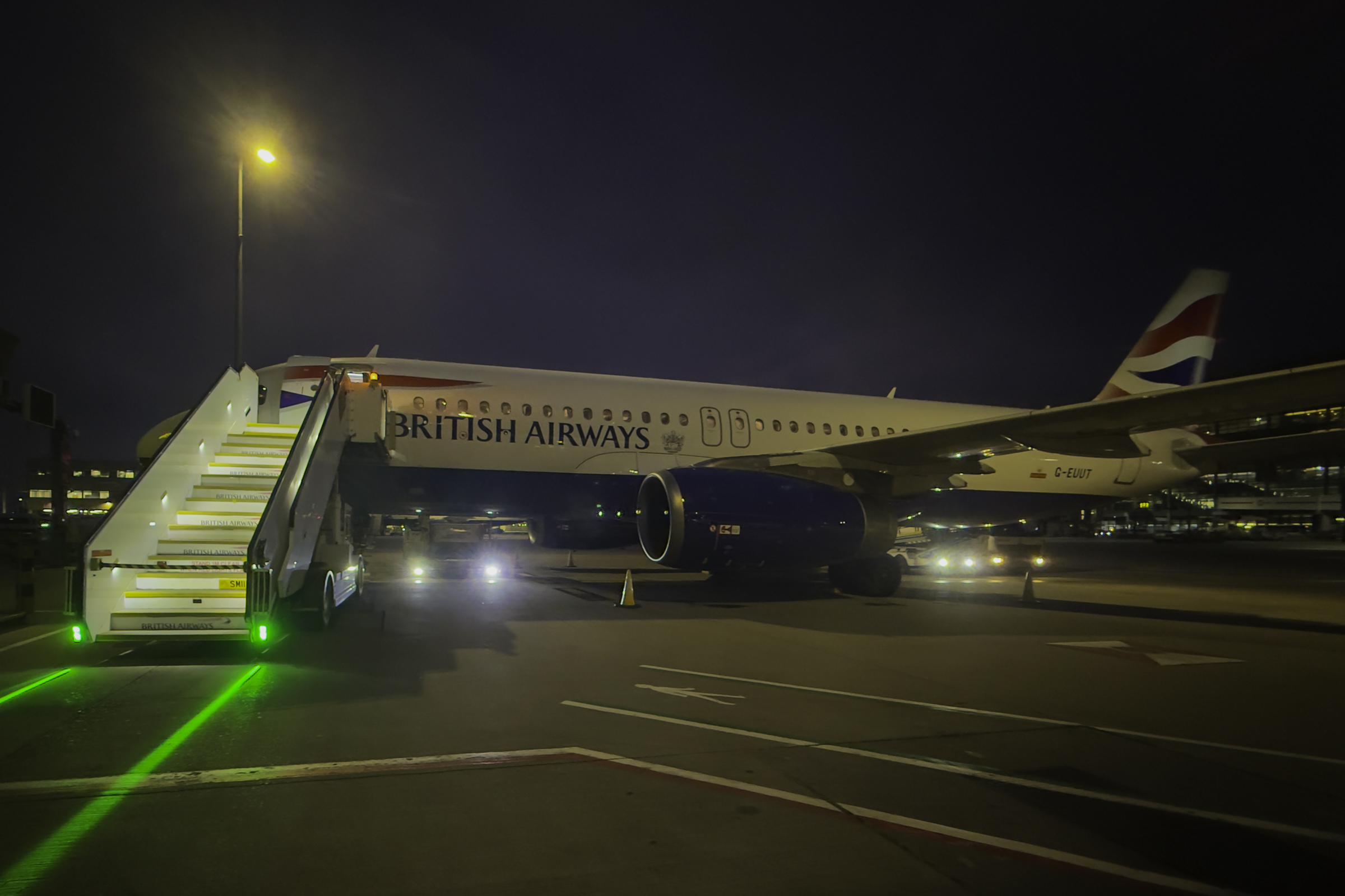 Our aircraft, at Heathrow.