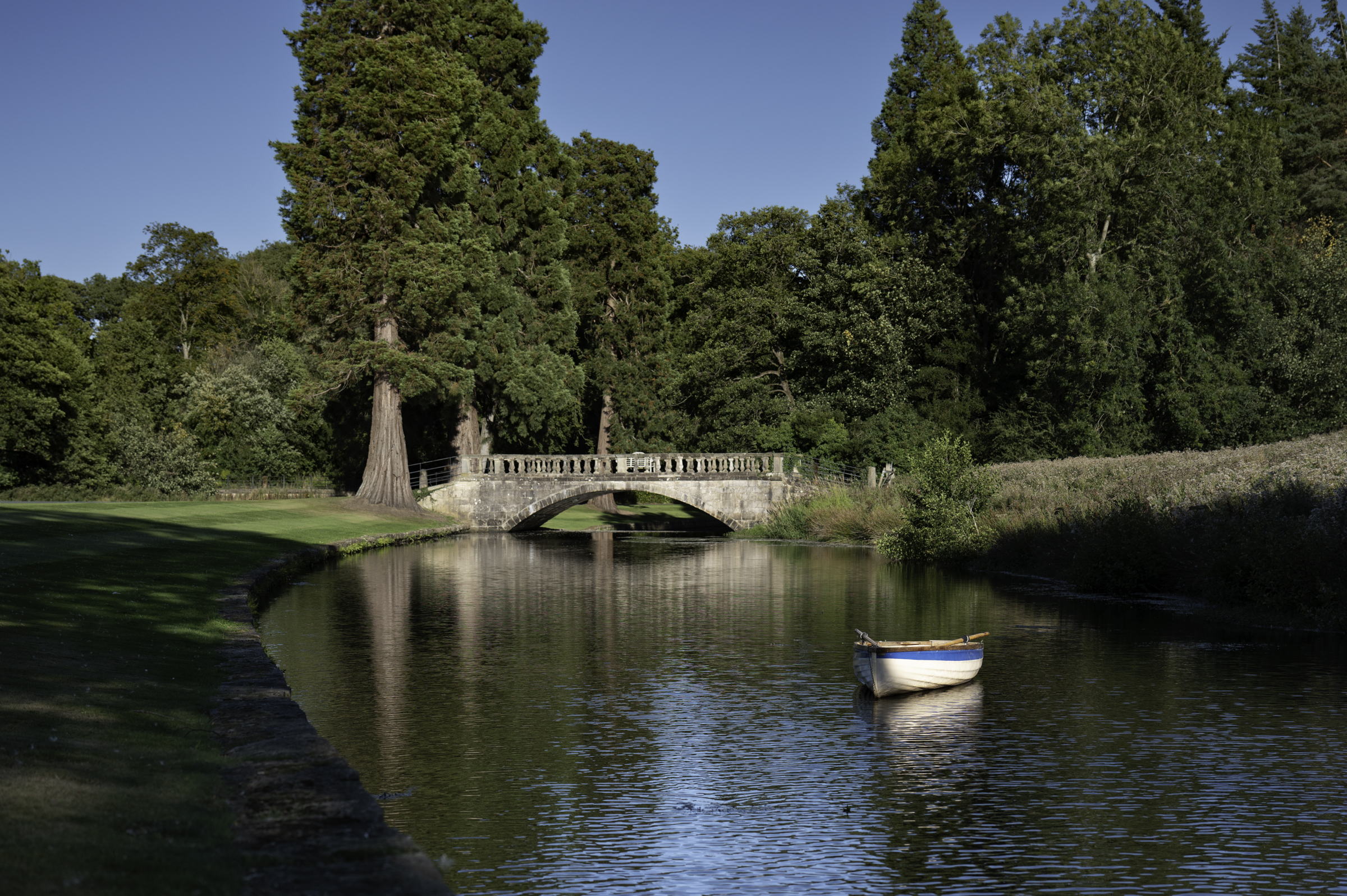 In the grounds of Grantley Hall.