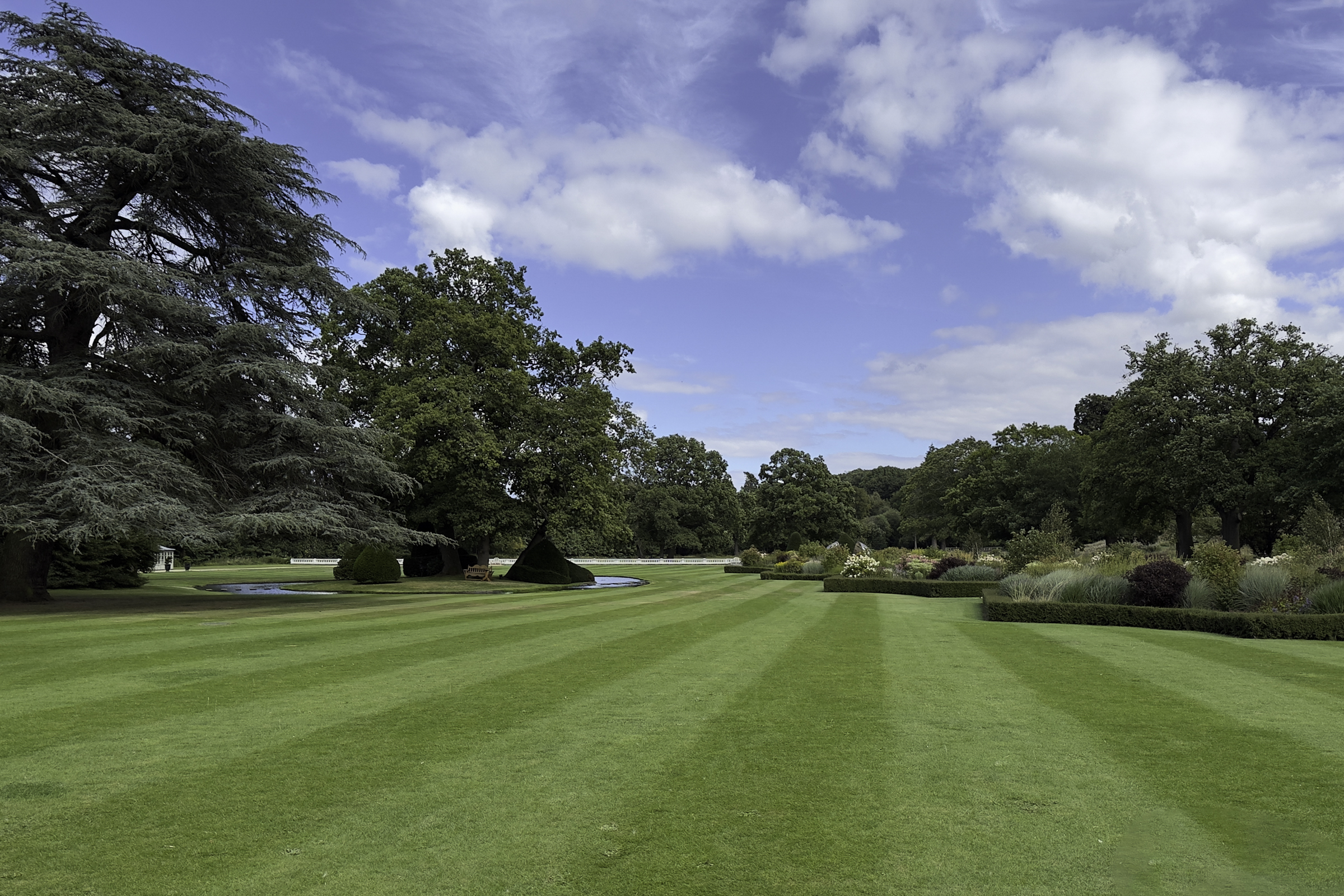 The front lawn of Grantley Hall.