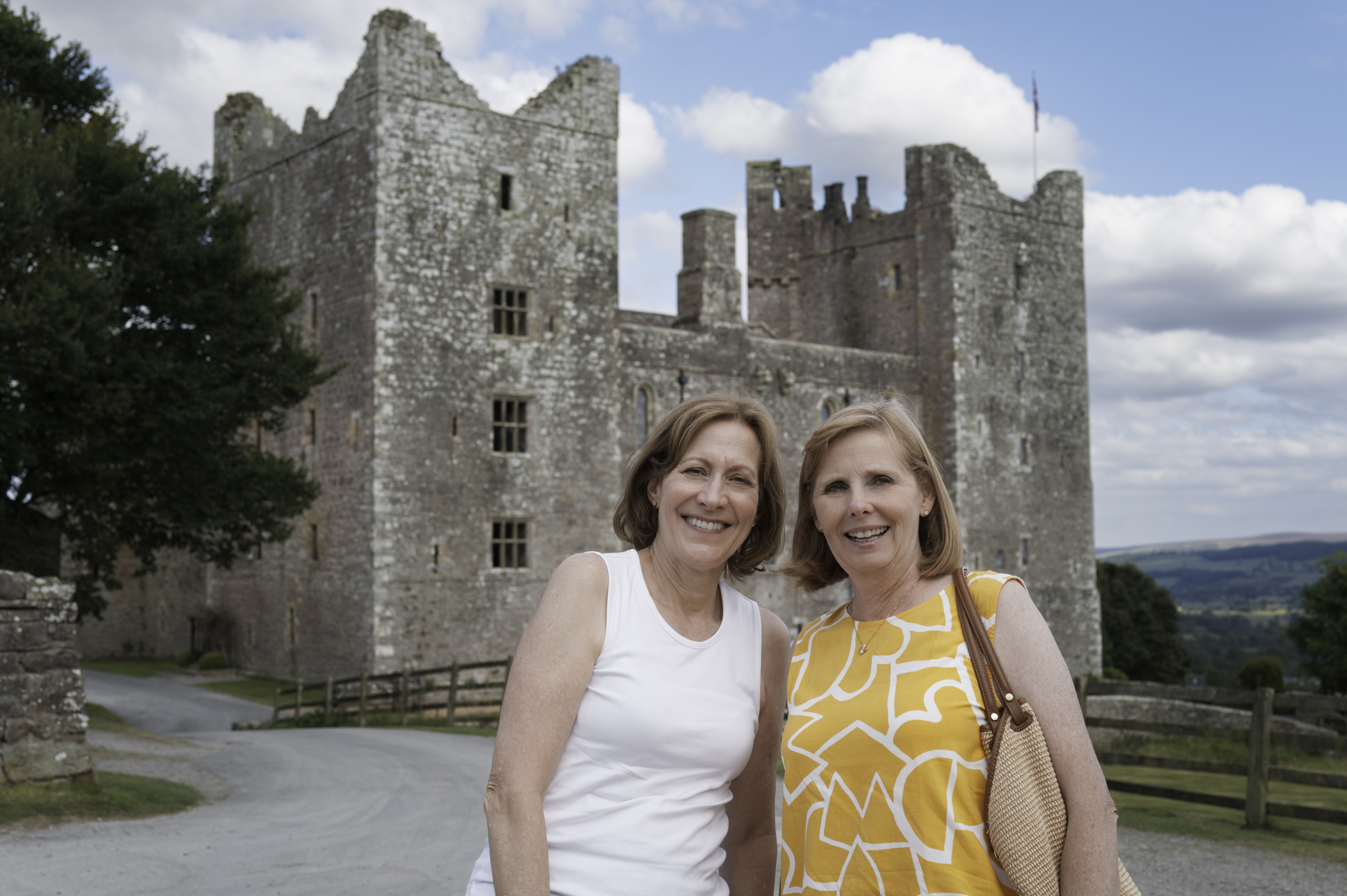 Sue and Andrea, at Bolton Castle.
