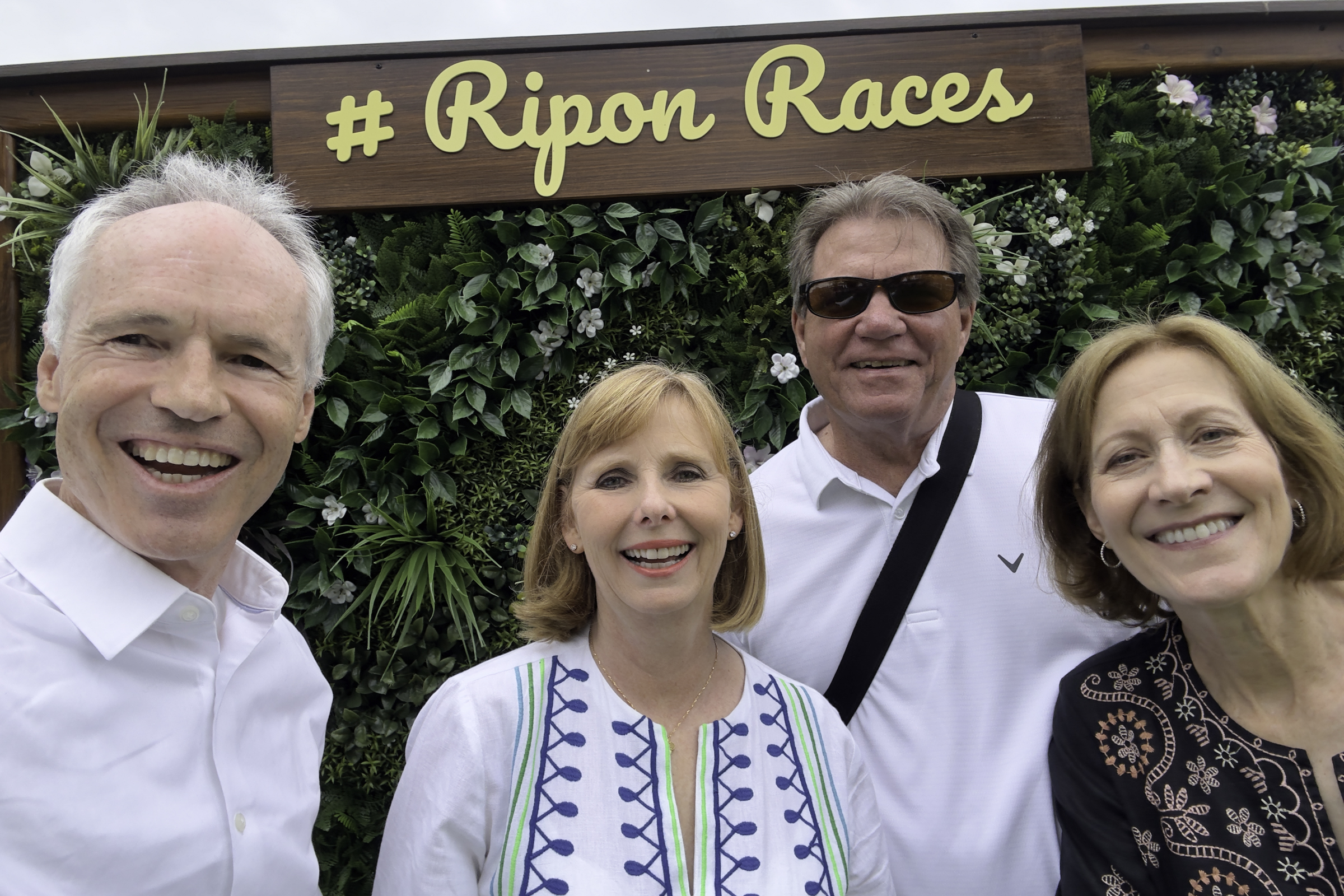 Keith and Andrea, with Erl and Sue, at the Ripon races.