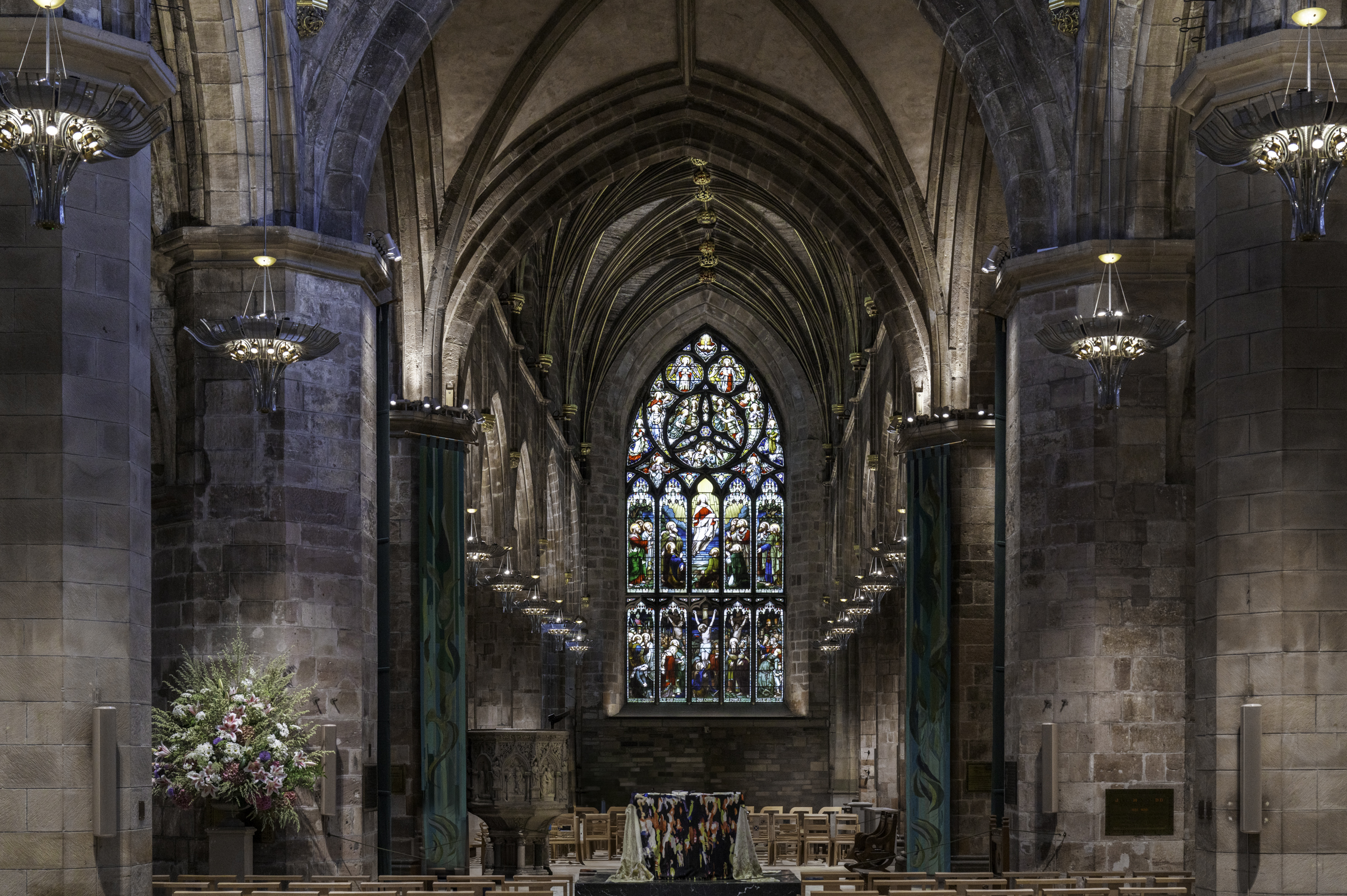 Inside St. Giles' Cathedral.