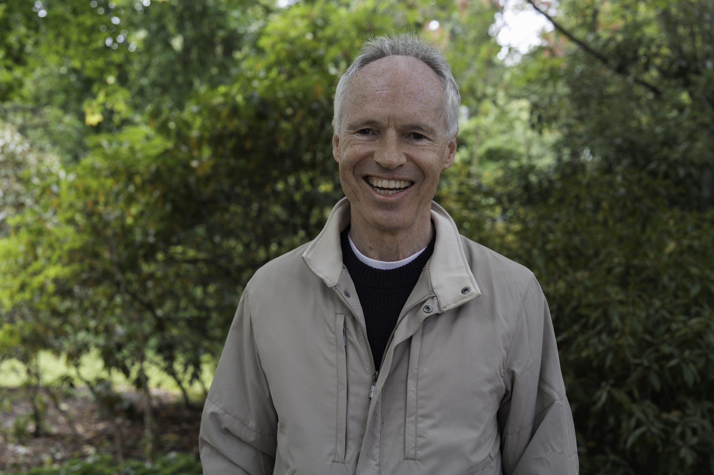 Keith, in the gardens of the Palace of Holyroodhouse.