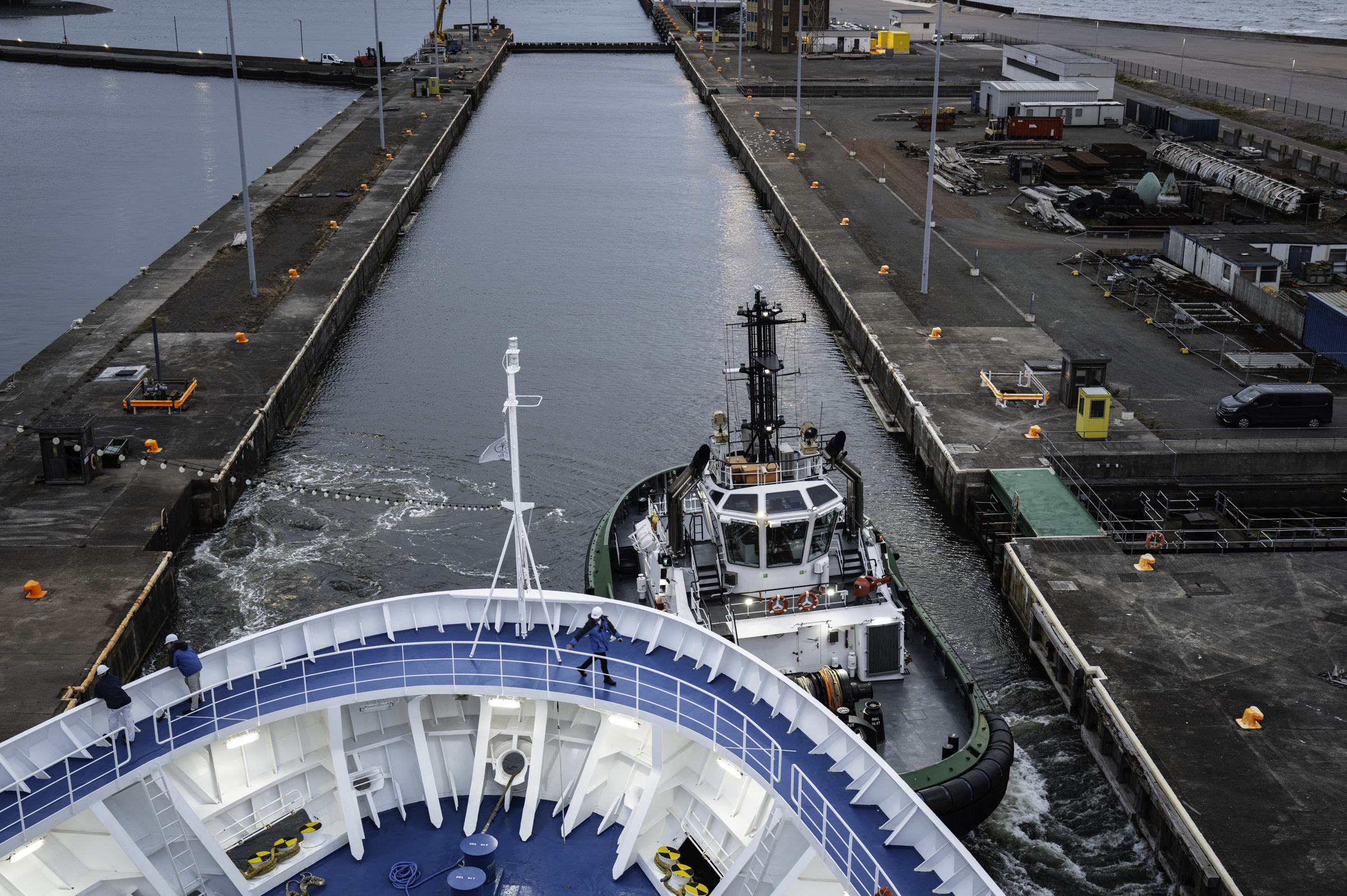 Leaving the Port of Leith.