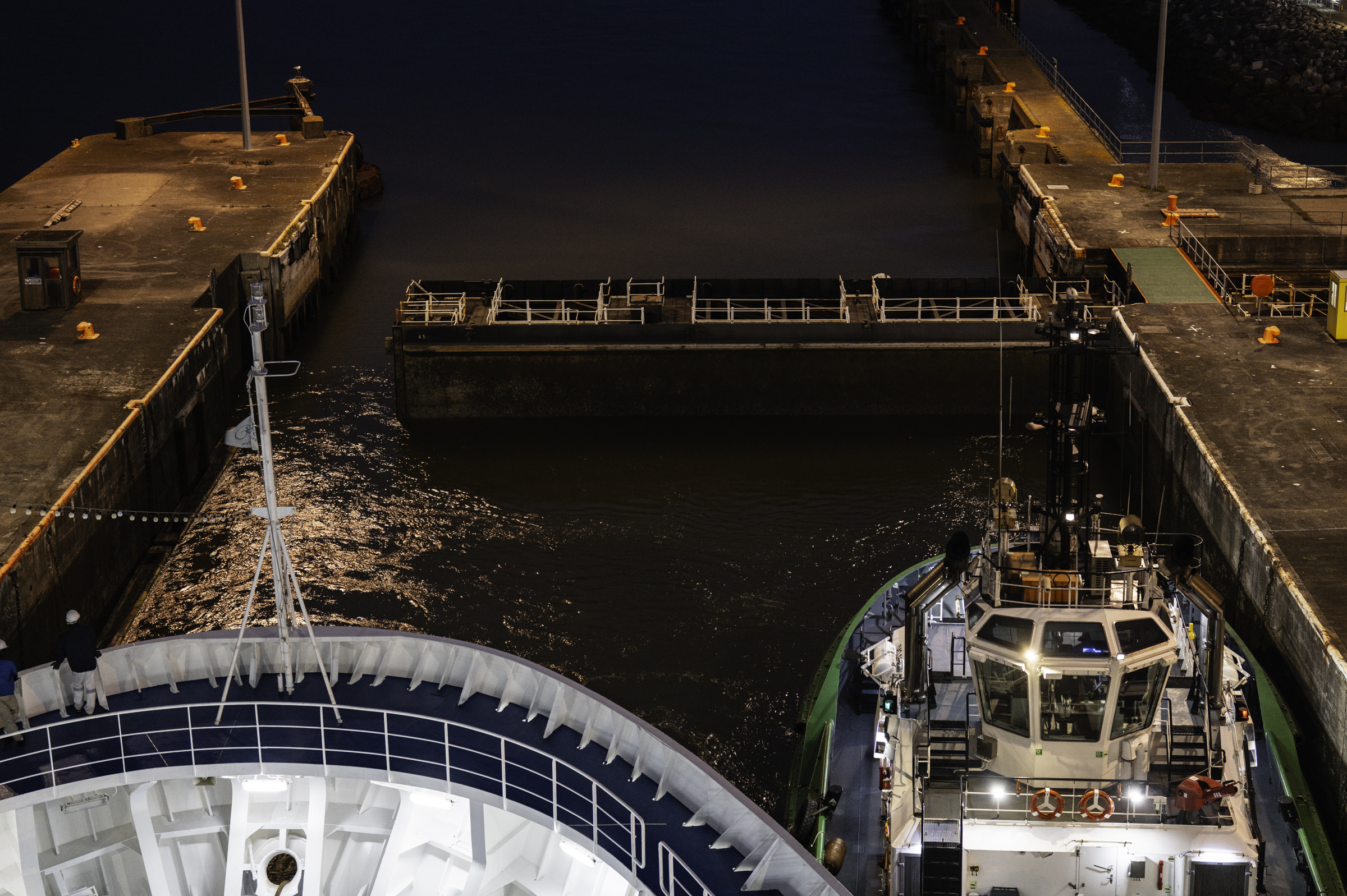 Leaving the Port of Leith.