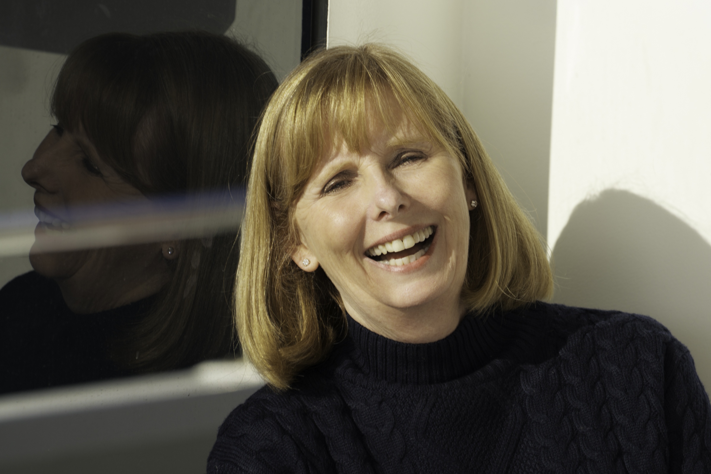 Andrea, on the boat in Lysefjord.