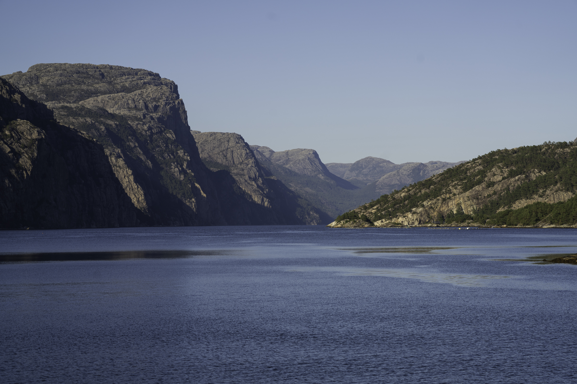 Looking down Lysefjord.