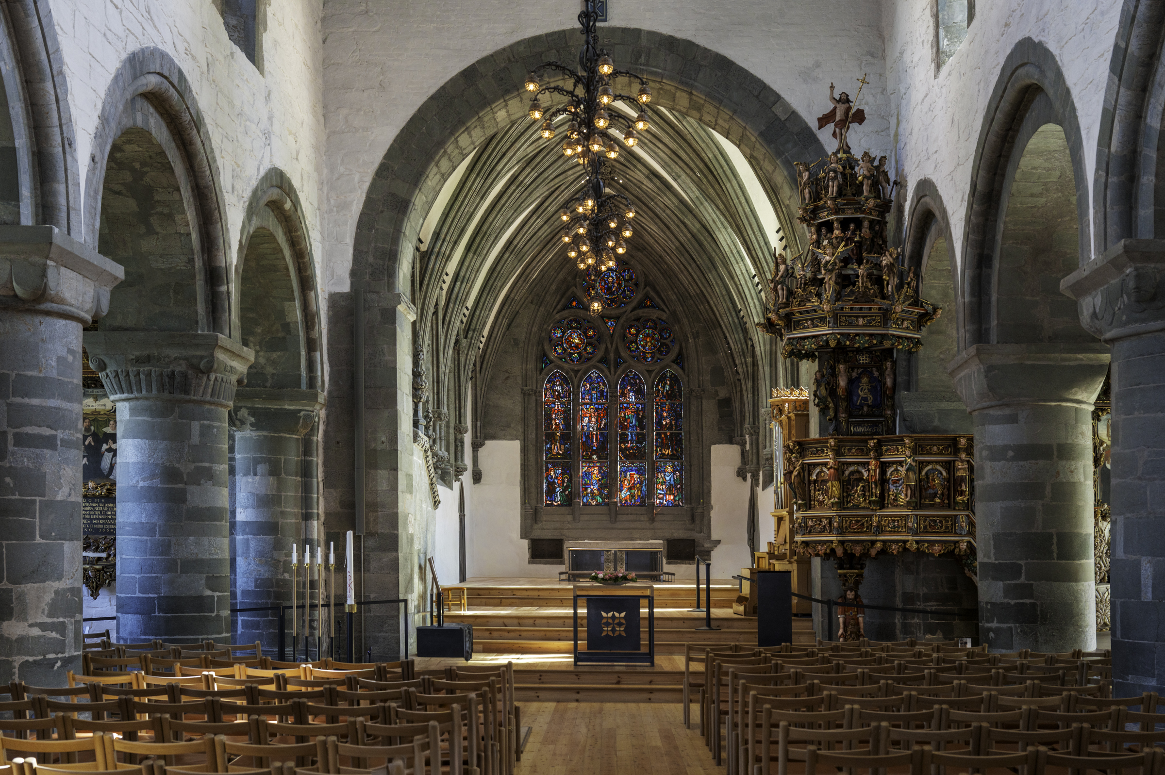 Inside Stavanger Cathedral.