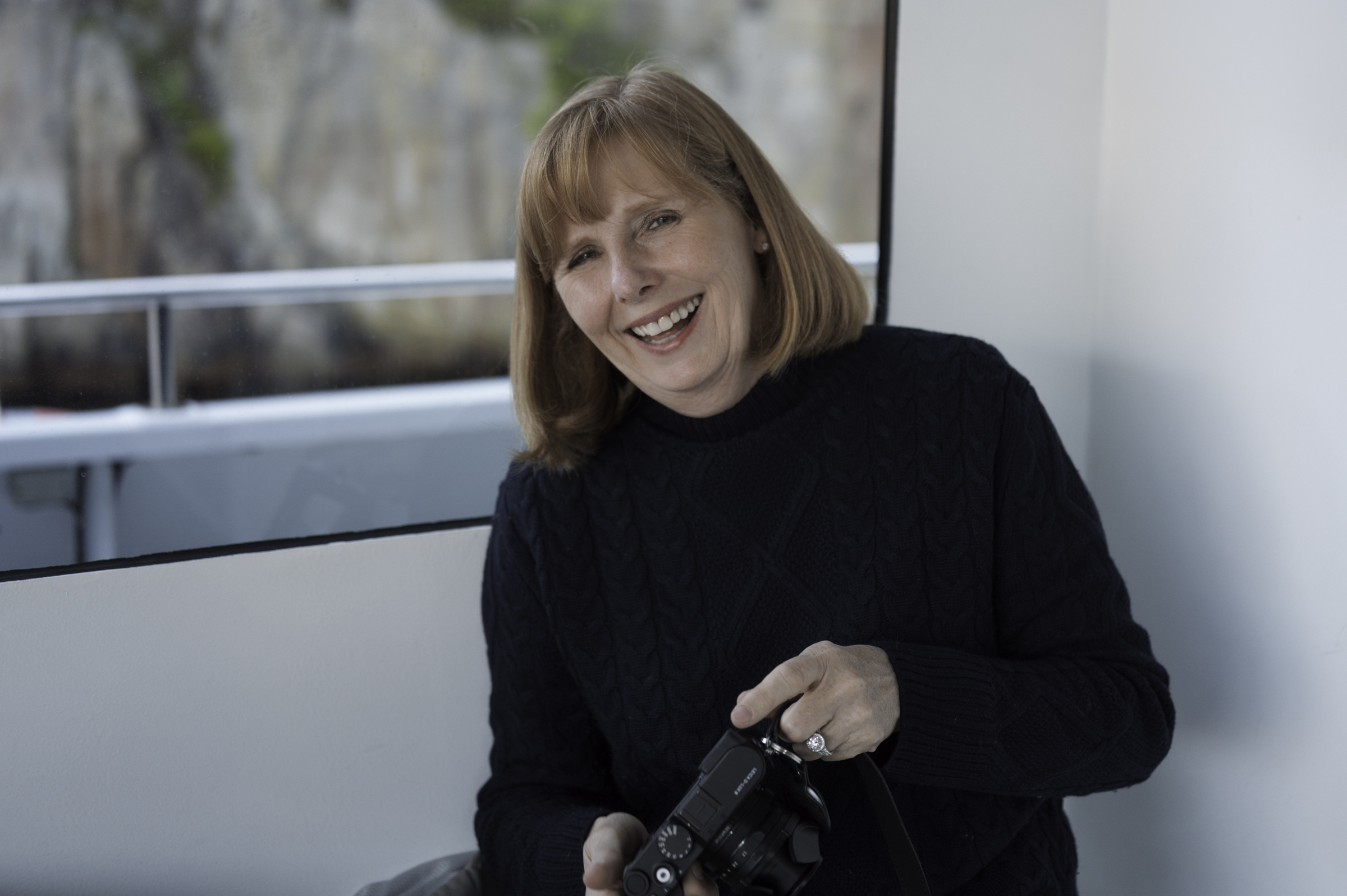 Andrea, on the boat in Lysefjord.