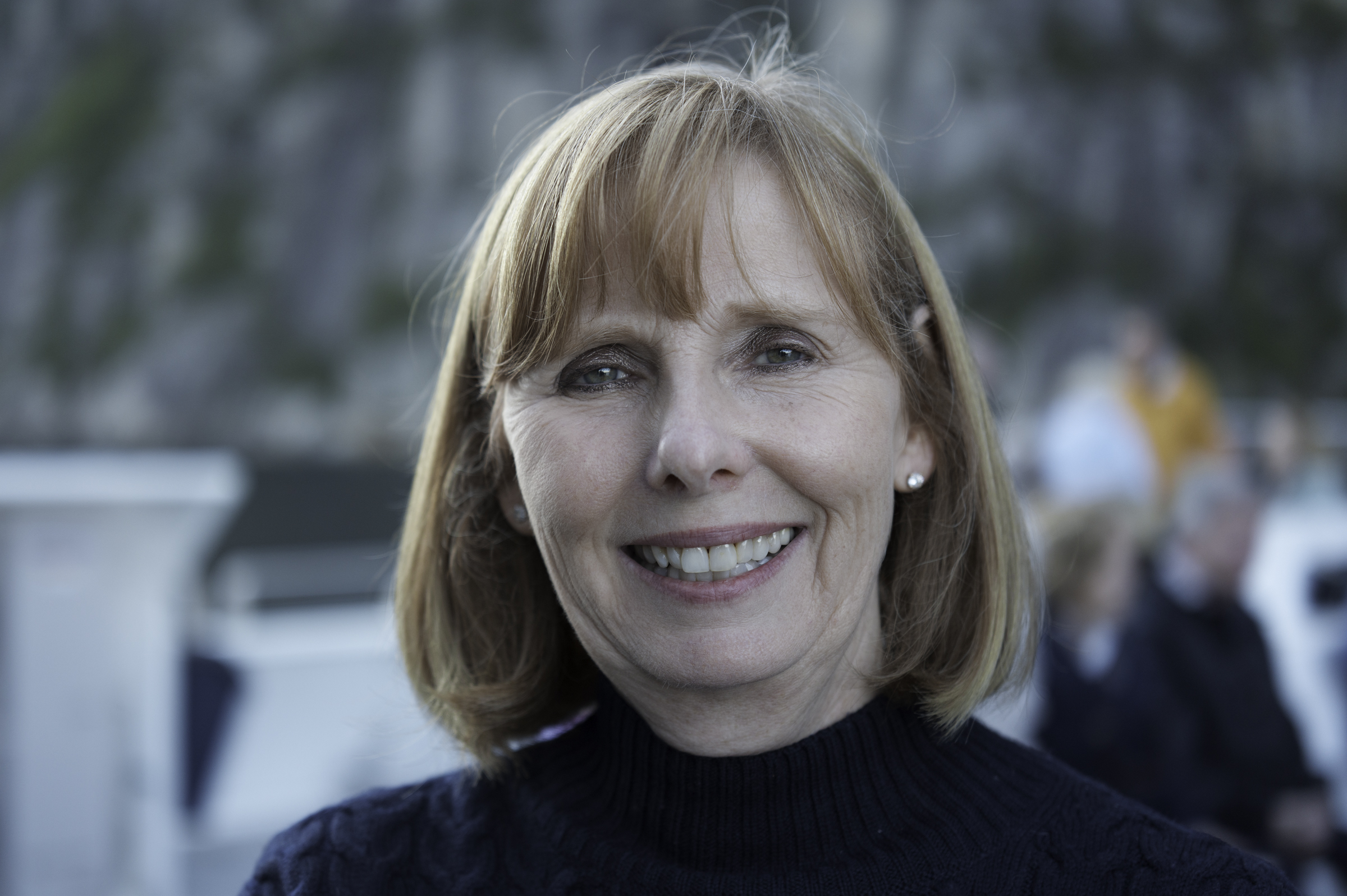 Andrea, on the boat in Lysefjord.
