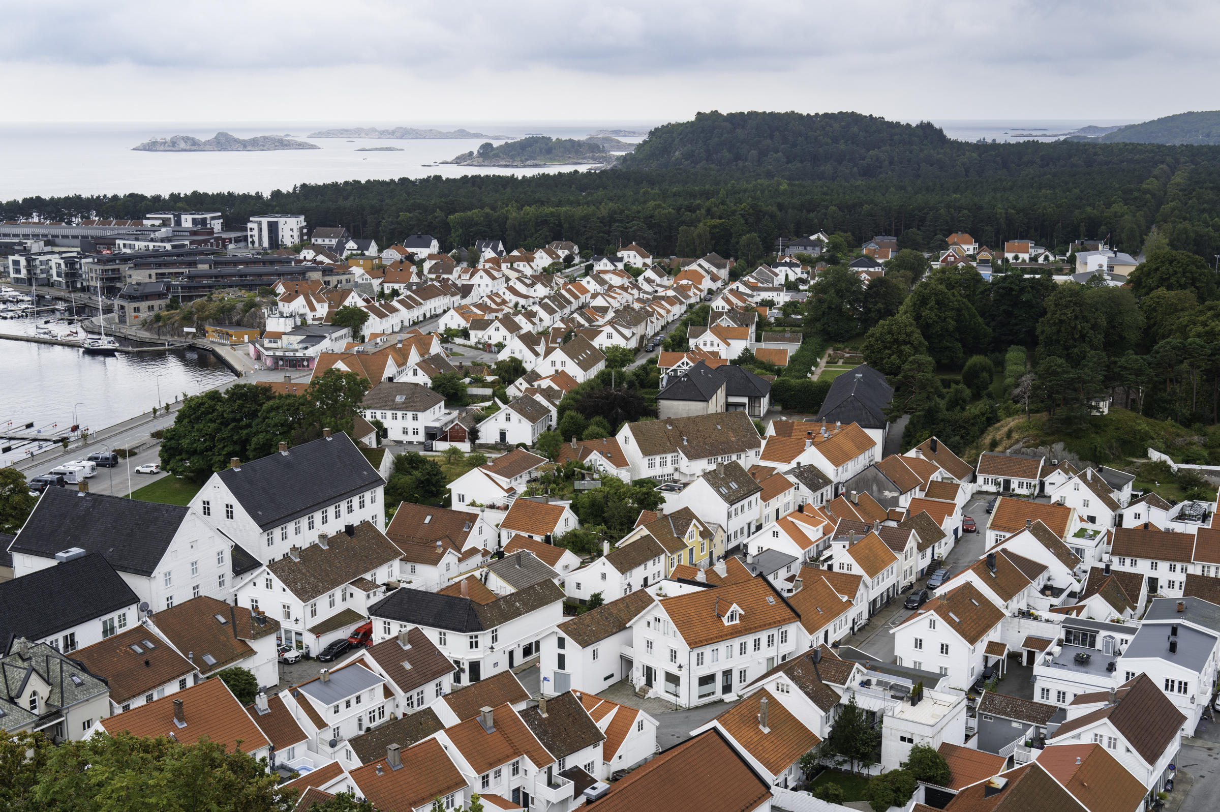 View over Mandal from Utsikten.