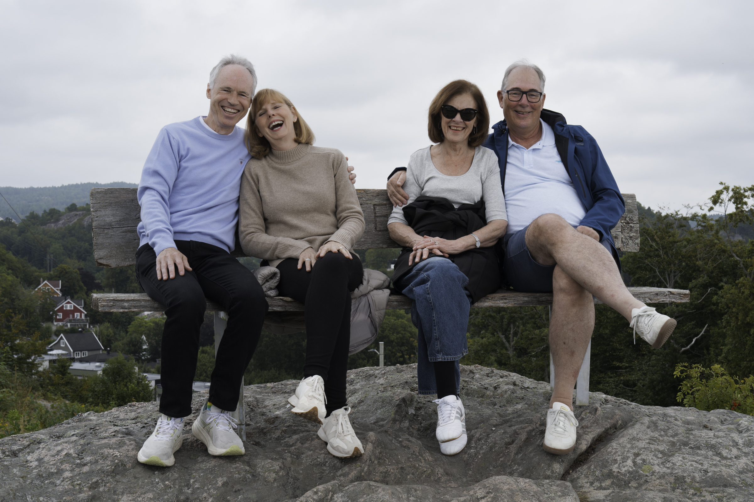 Keith and Andrea, with Peter and Joy, at Utsikten.