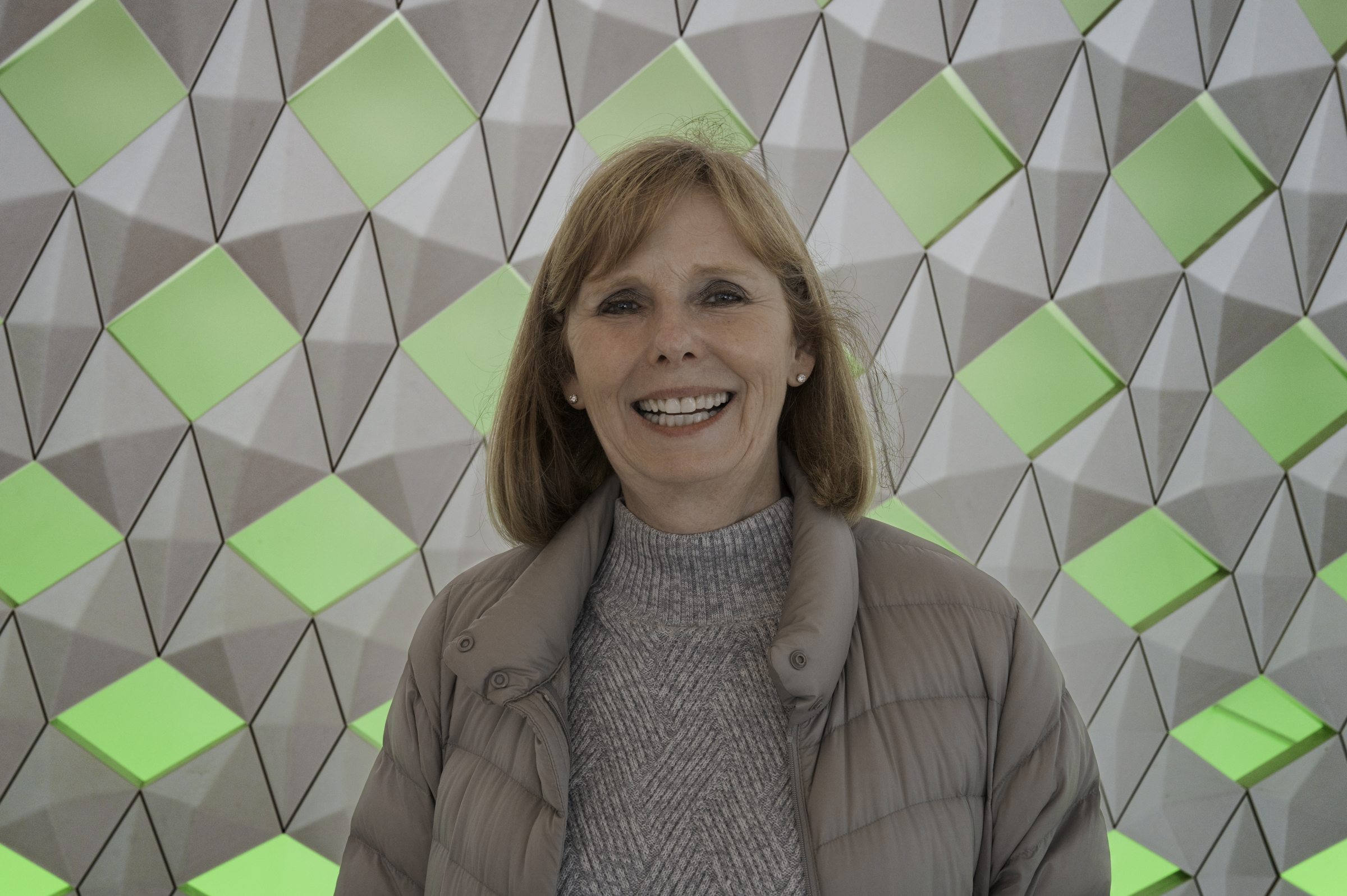 Andrea, inside the Oslo Opera House.