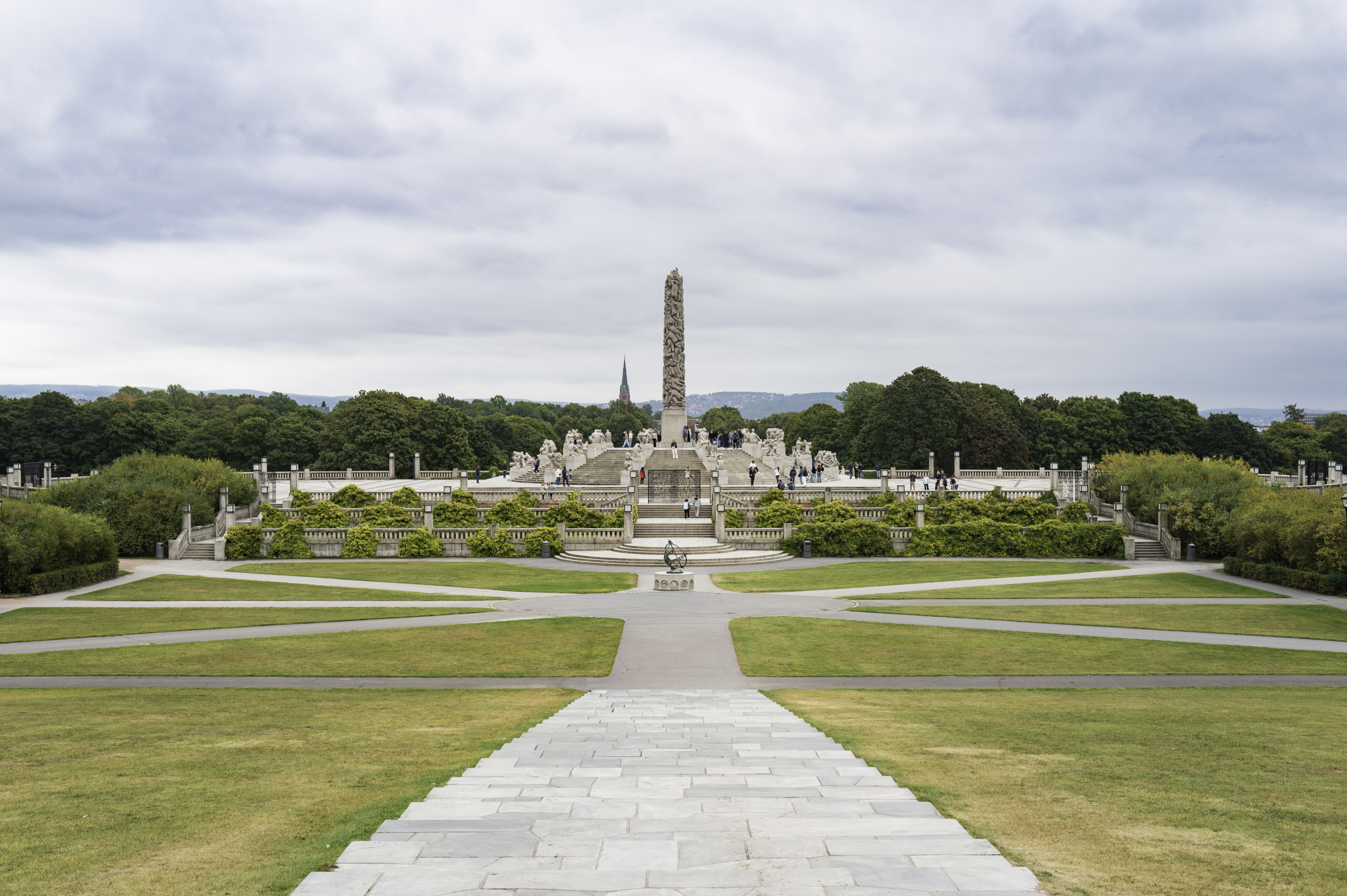 Looking across Vigeland Park to the Monolith.