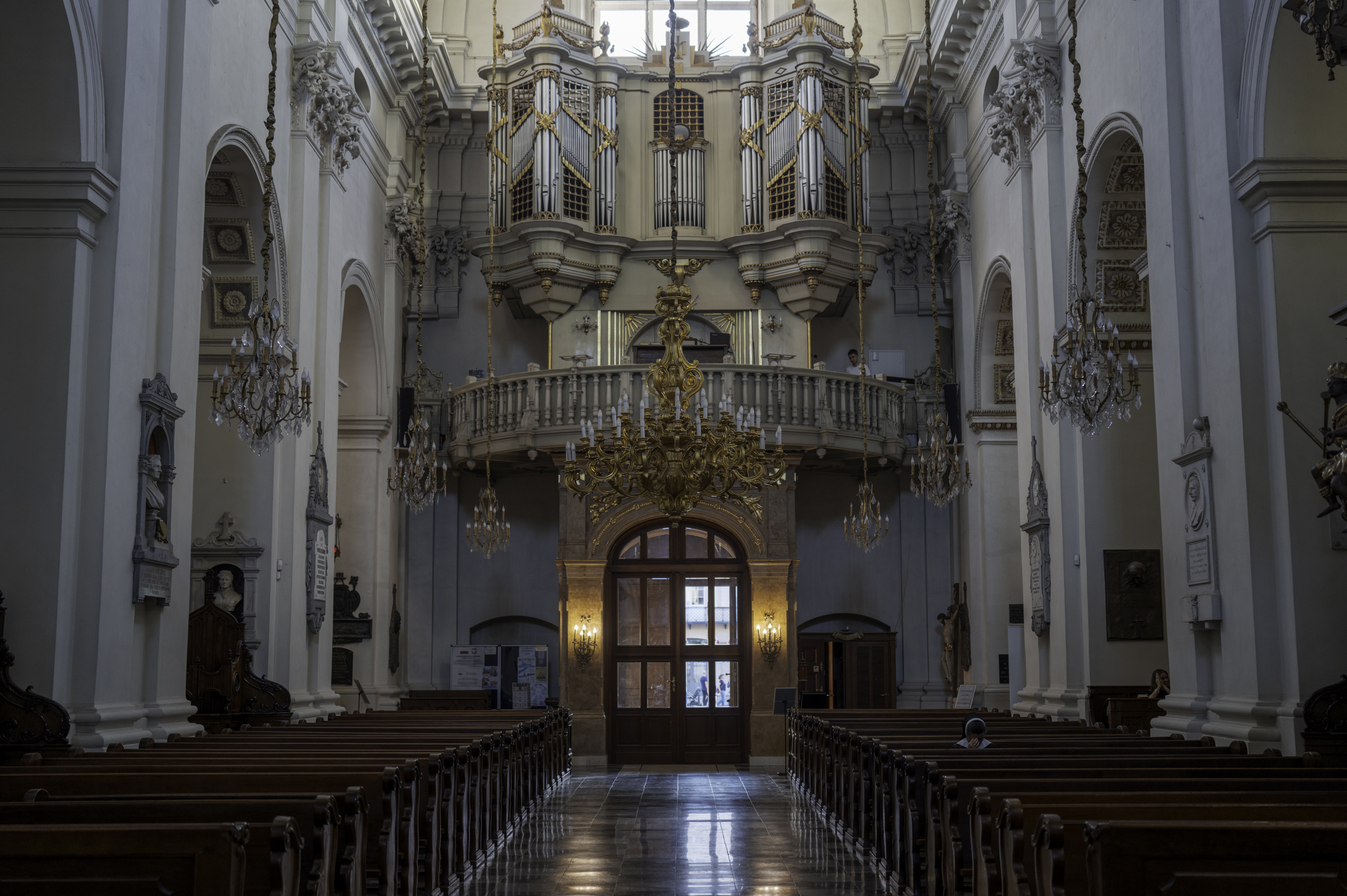 Inside the Carmelite Church of the Assumption of the Virgin Mary and of St. Joseph.
