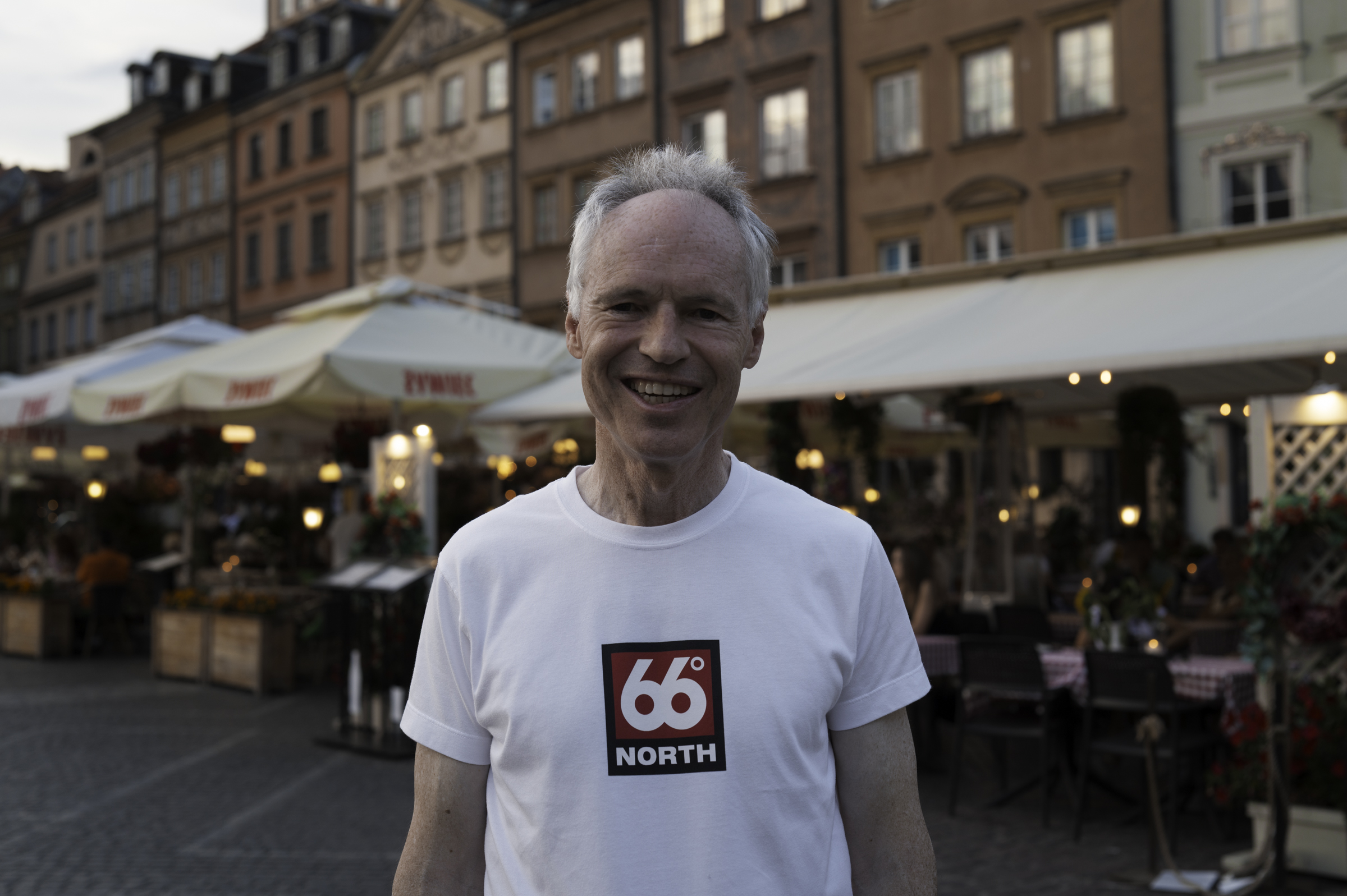 Keith, in Warsaw’s Old Town Market Square.