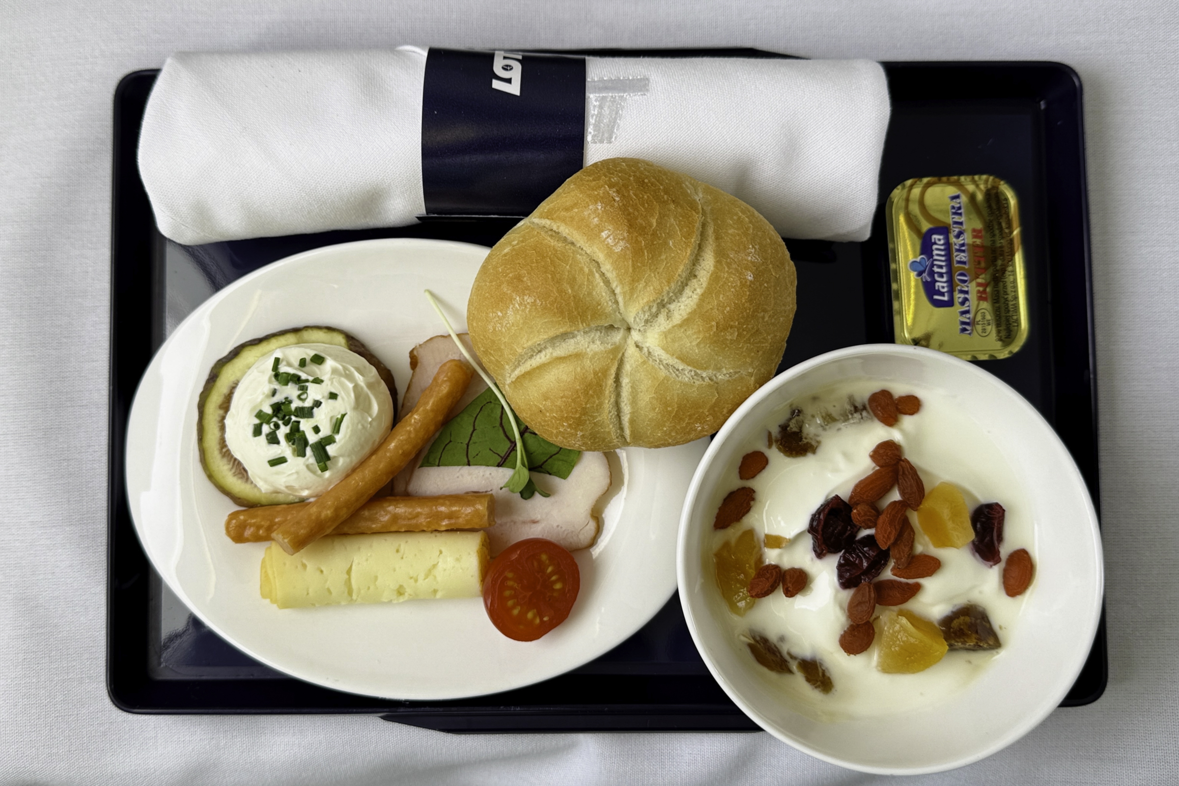 Lunch on the flight to Warsaw.