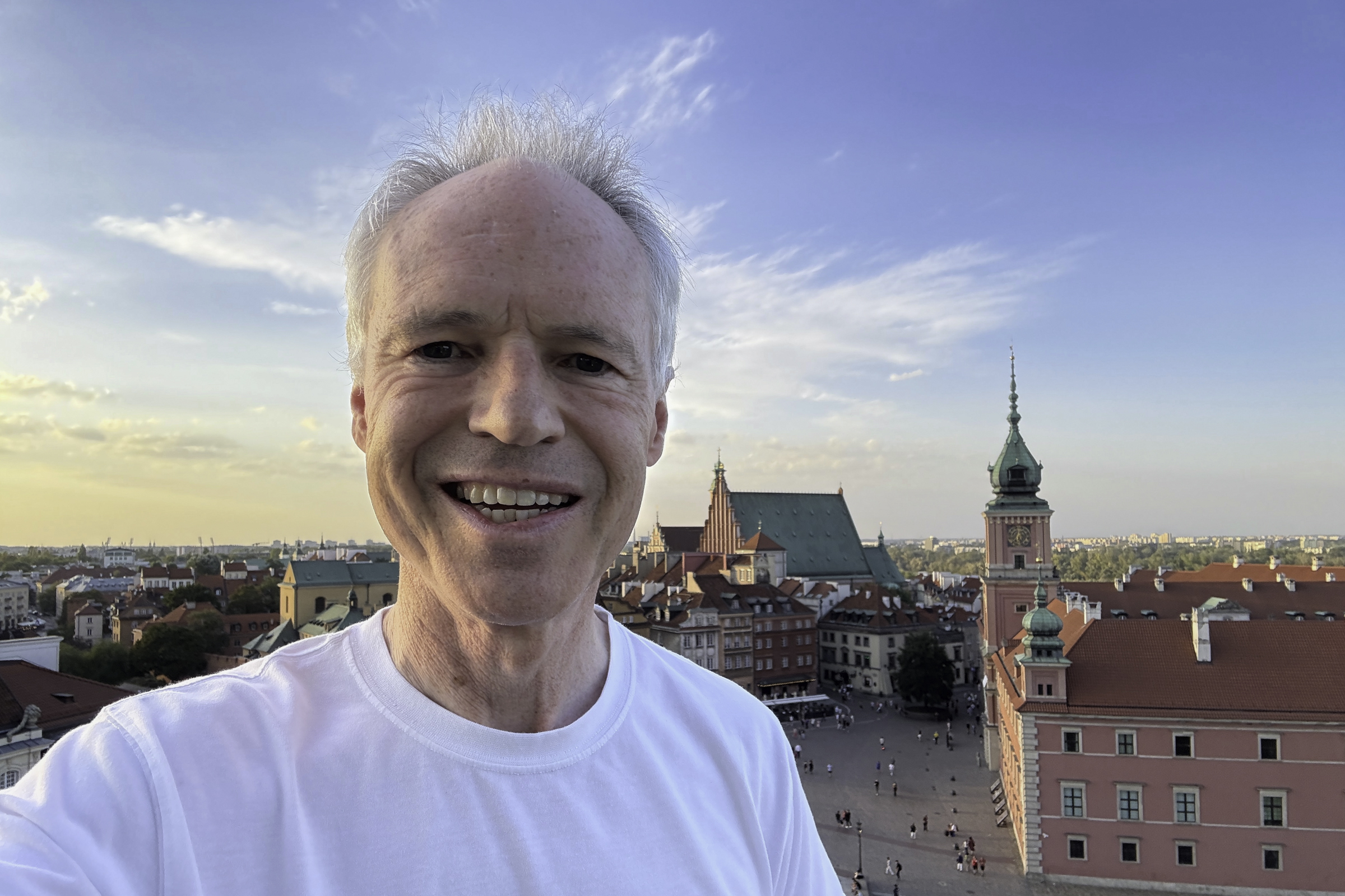 Keith, on the terrace on the bell tower of the Church of St. Anne.